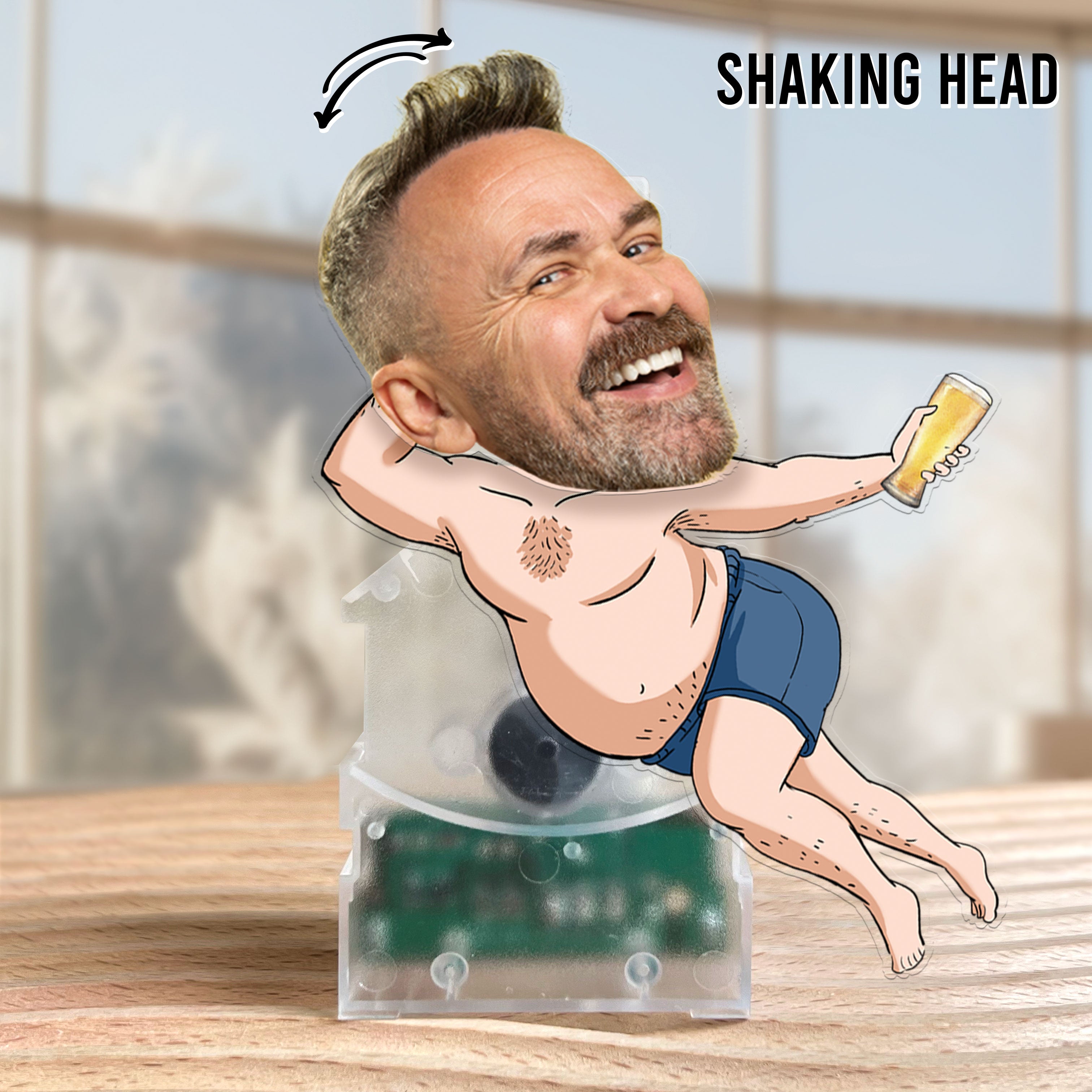 World's Greatest Farter Funny For Dad - Personalized Photo Shaking Head Acrylic Standee