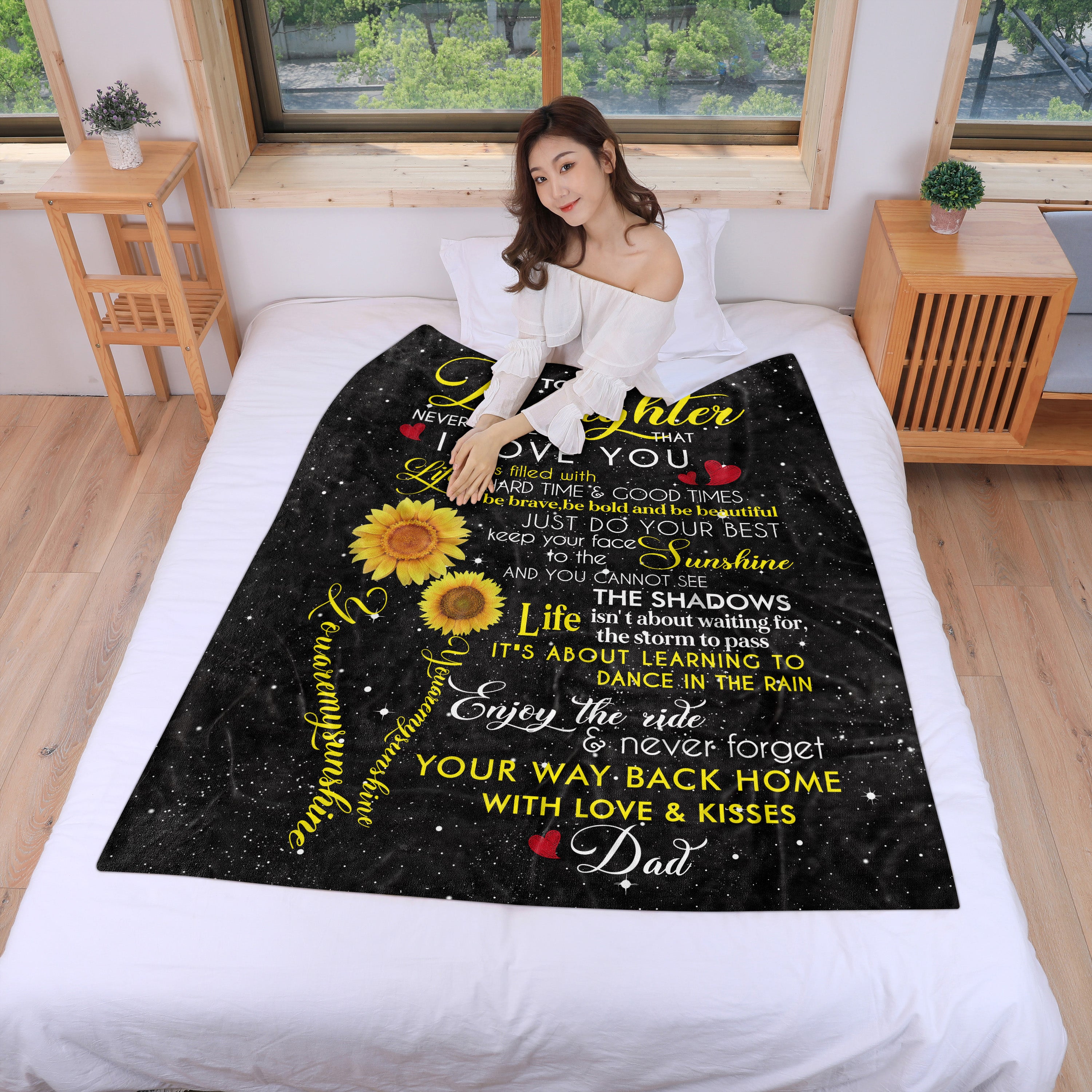 to My Daughter Blanket Gifts from Dad Flannel Blanket Ultra-A Loves Gift