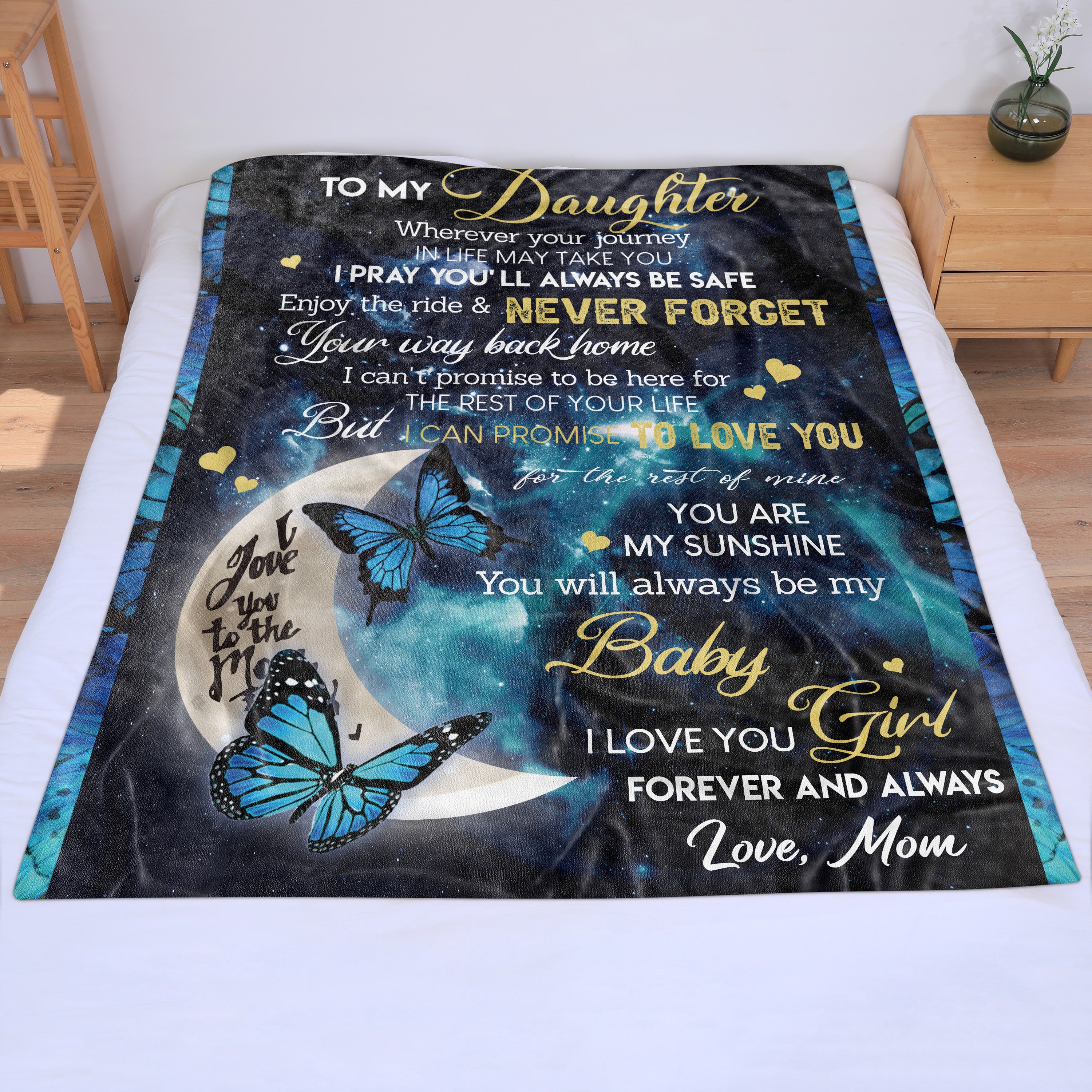 Blanket Gifts to My Daughter from Mom Anniversary Christmas Wedding Present-A Loves Gift