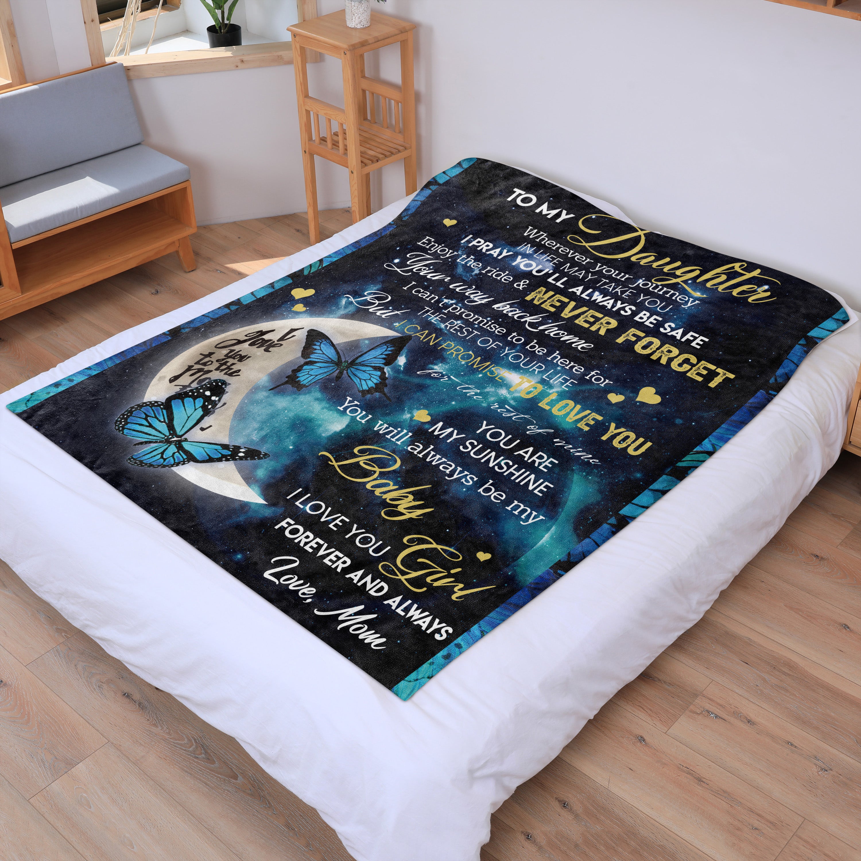 Blanket Gifts to My Daughter from Mom Anniversary Christmas Wedding Present-A Loves Gift