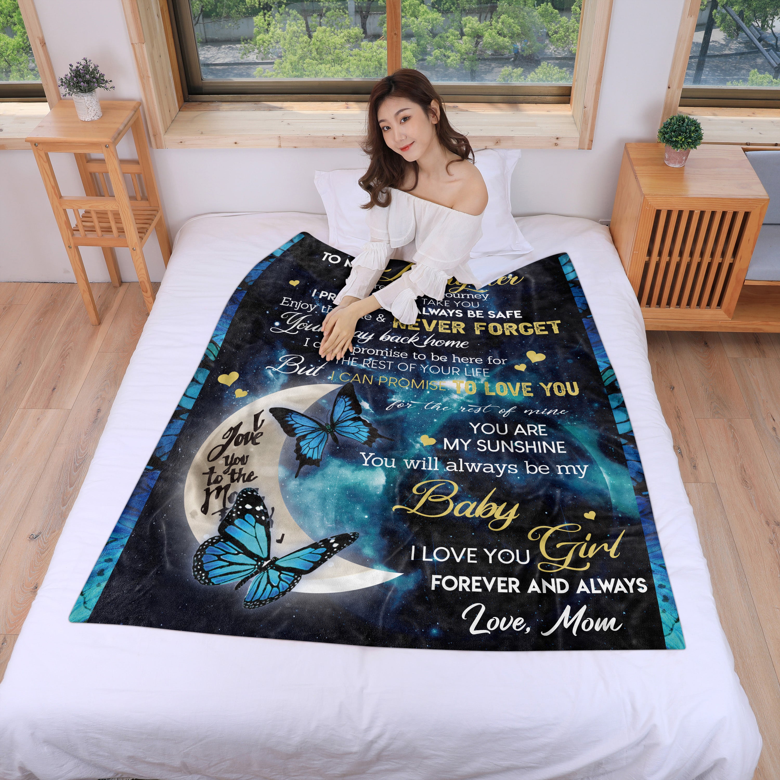 Blanket Gifts to My Daughter from Mom Anniversary Christmas Wedding Present-A Loves Gift