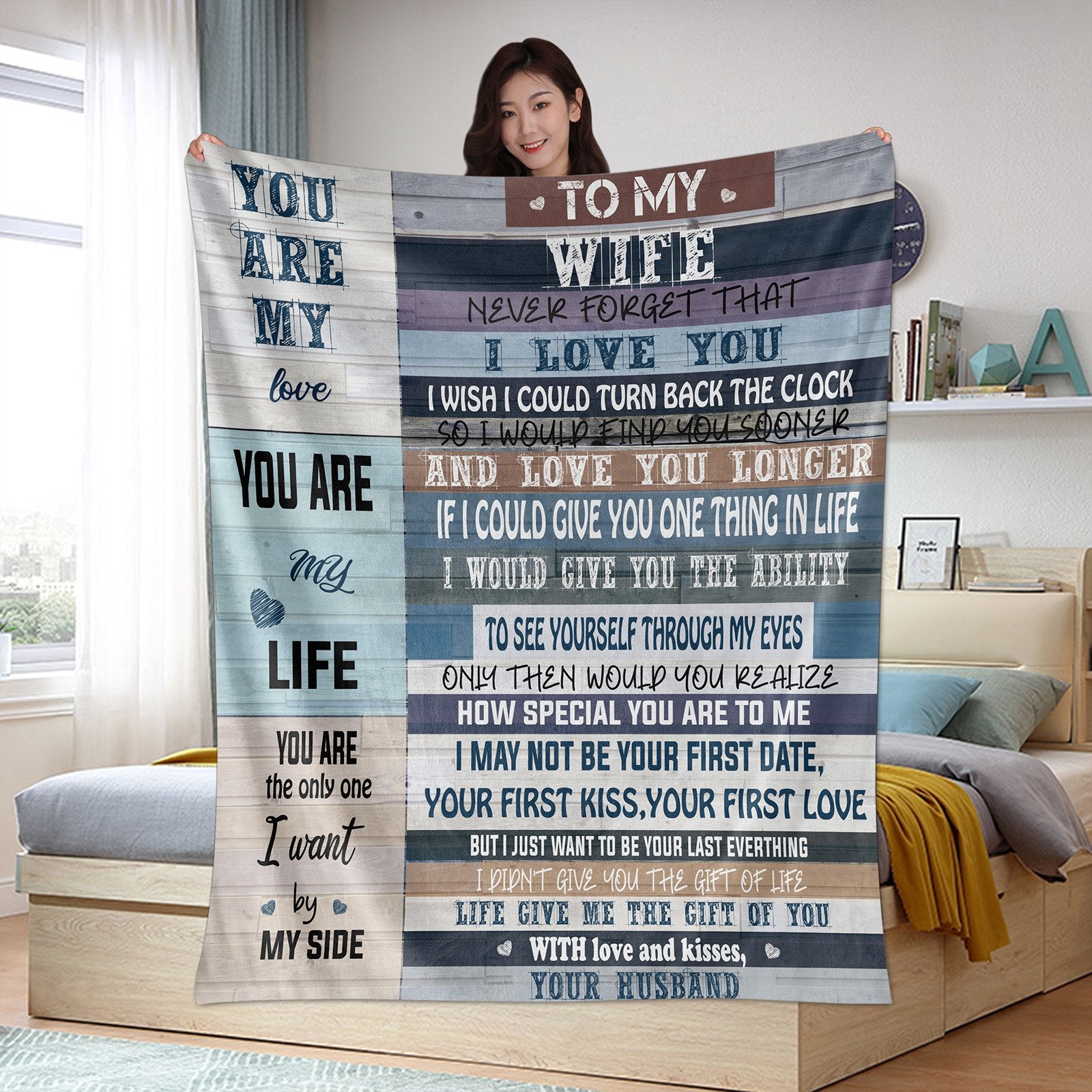 Wife Blanket from Husband Wife Gifts of Valentines Day You are My Love-A Loves Gift