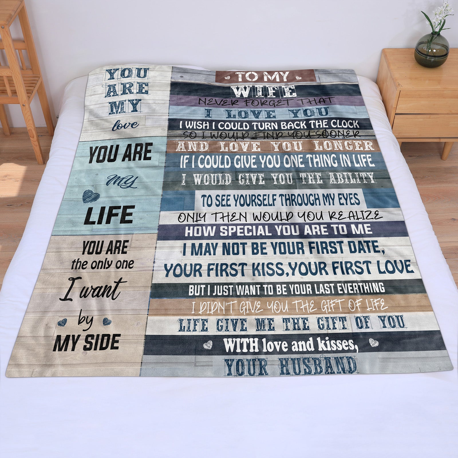 Wife Blanket from Husband Wife Gifts of Valentines Day You are My Love-A Loves Gift