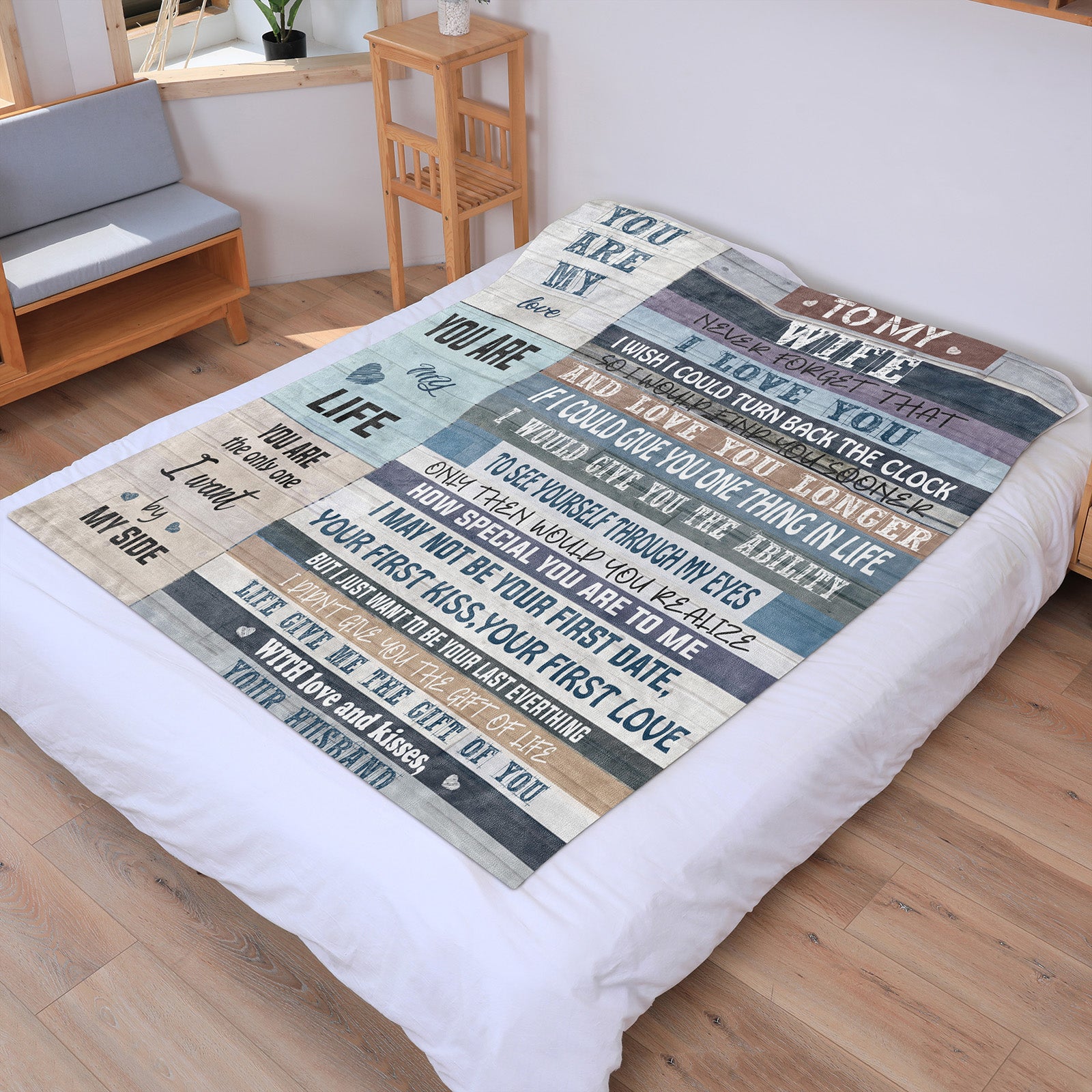 Wife Blanket from Husband Wife Gifts of Valentines Day You are My Love-A Loves Gift