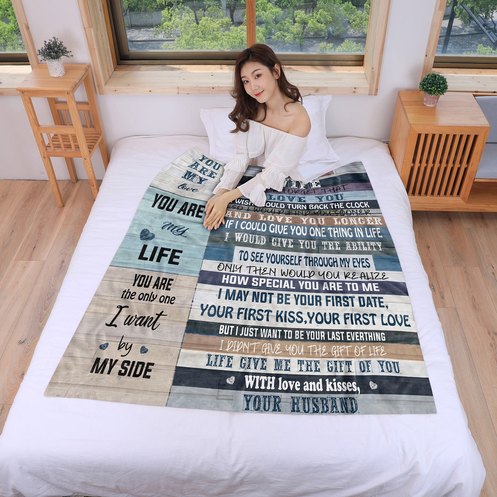 Wife Blanket from Husband Wife Gifts of Valentines Day You are My Love-A Loves Gift