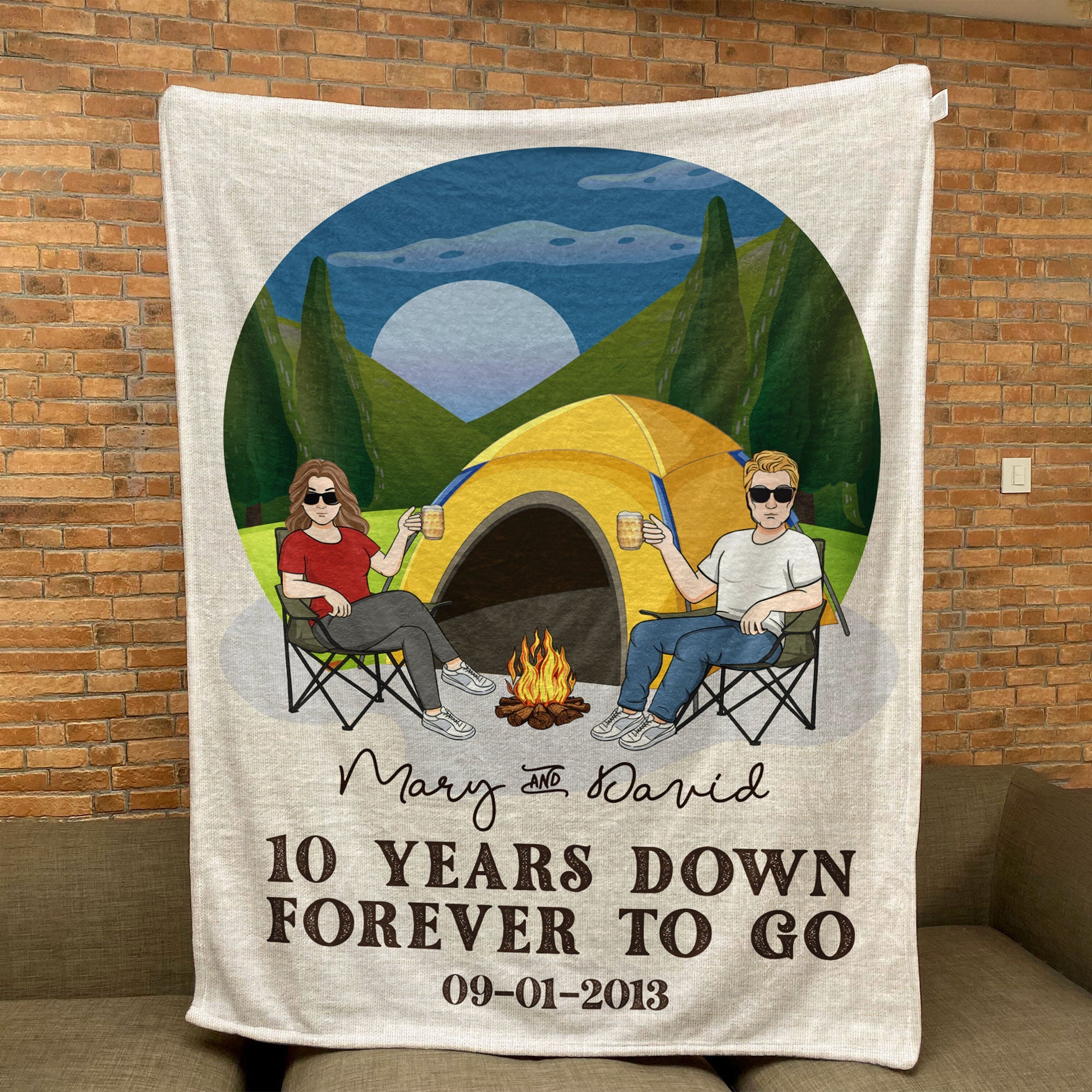 Years Down, Forever To Go - Personalized Blanket