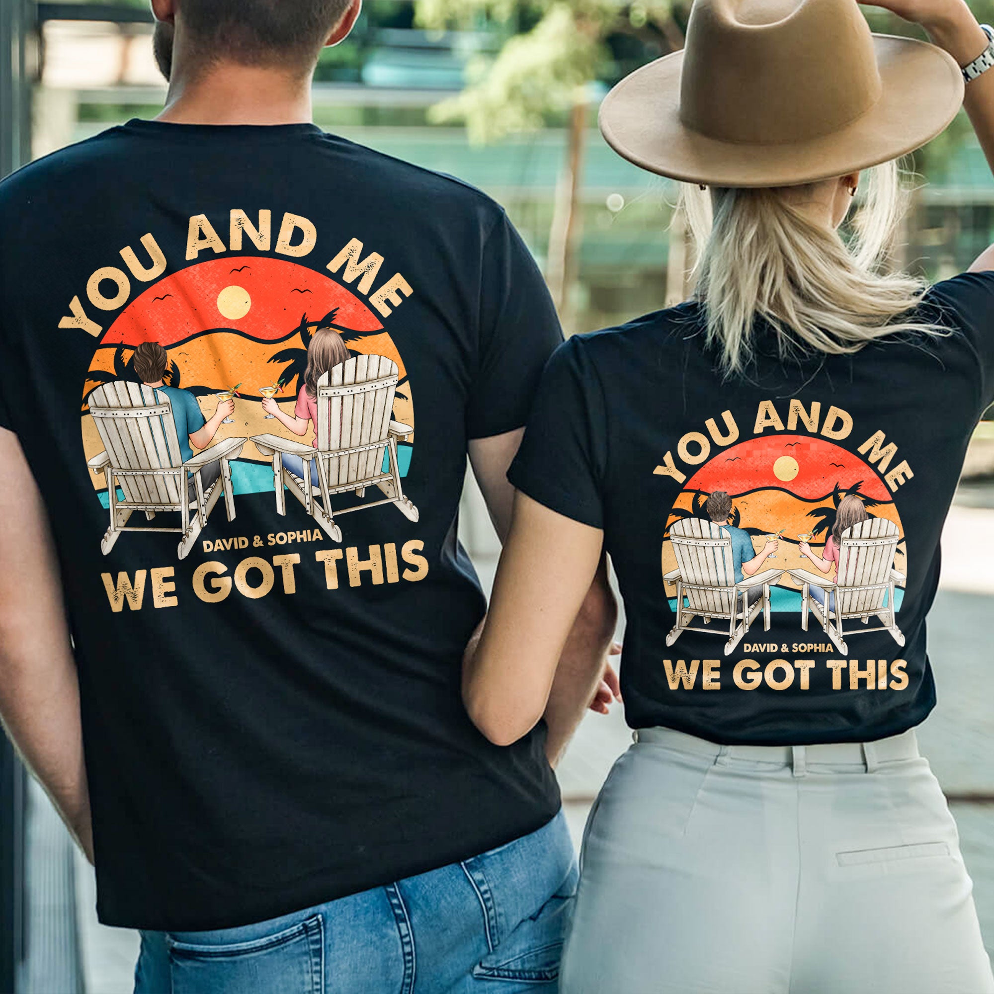You And Me Got This - Personalized Couple Back Printed Shirts