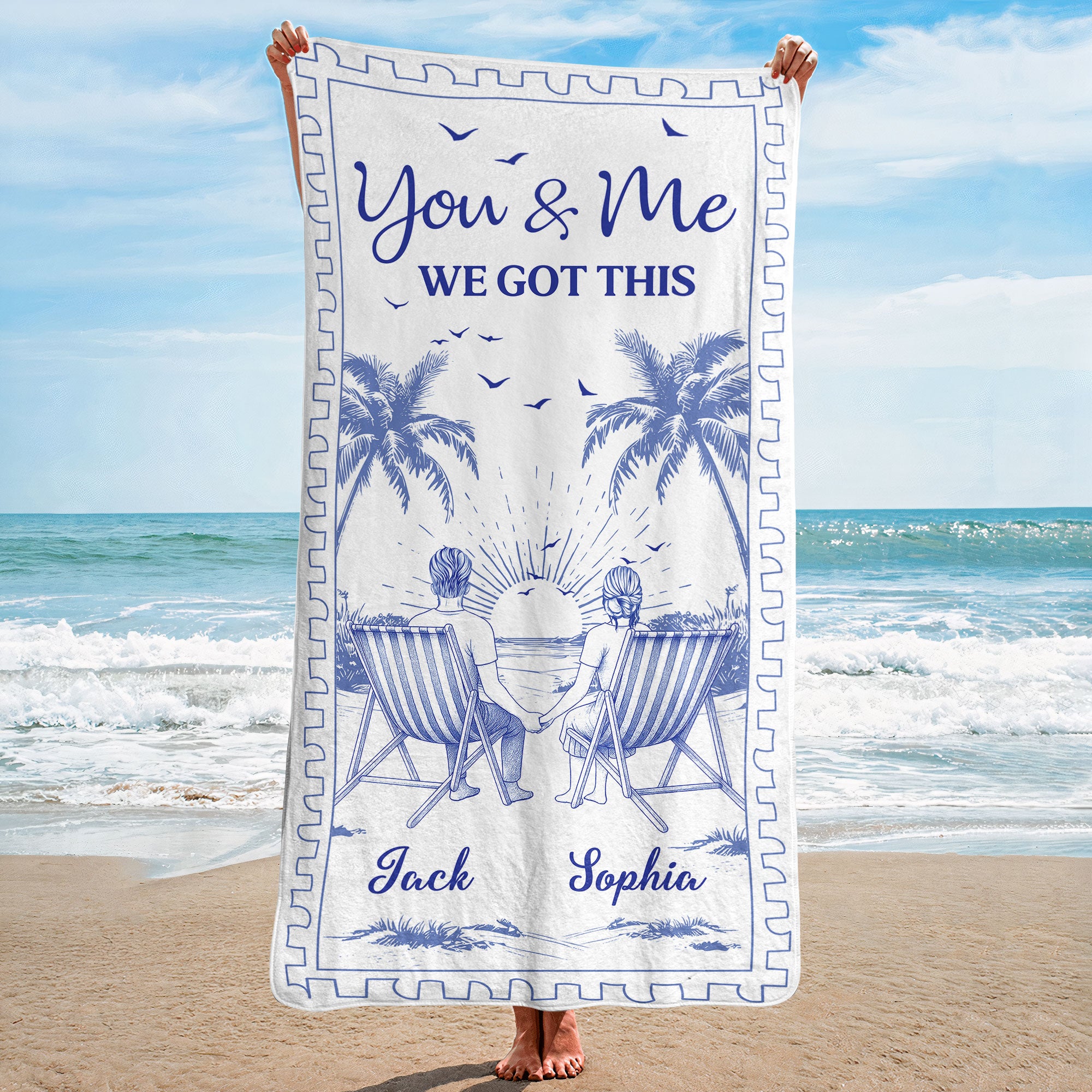 You And Me We Got This - Personalized Quick-Dry Beach Towel