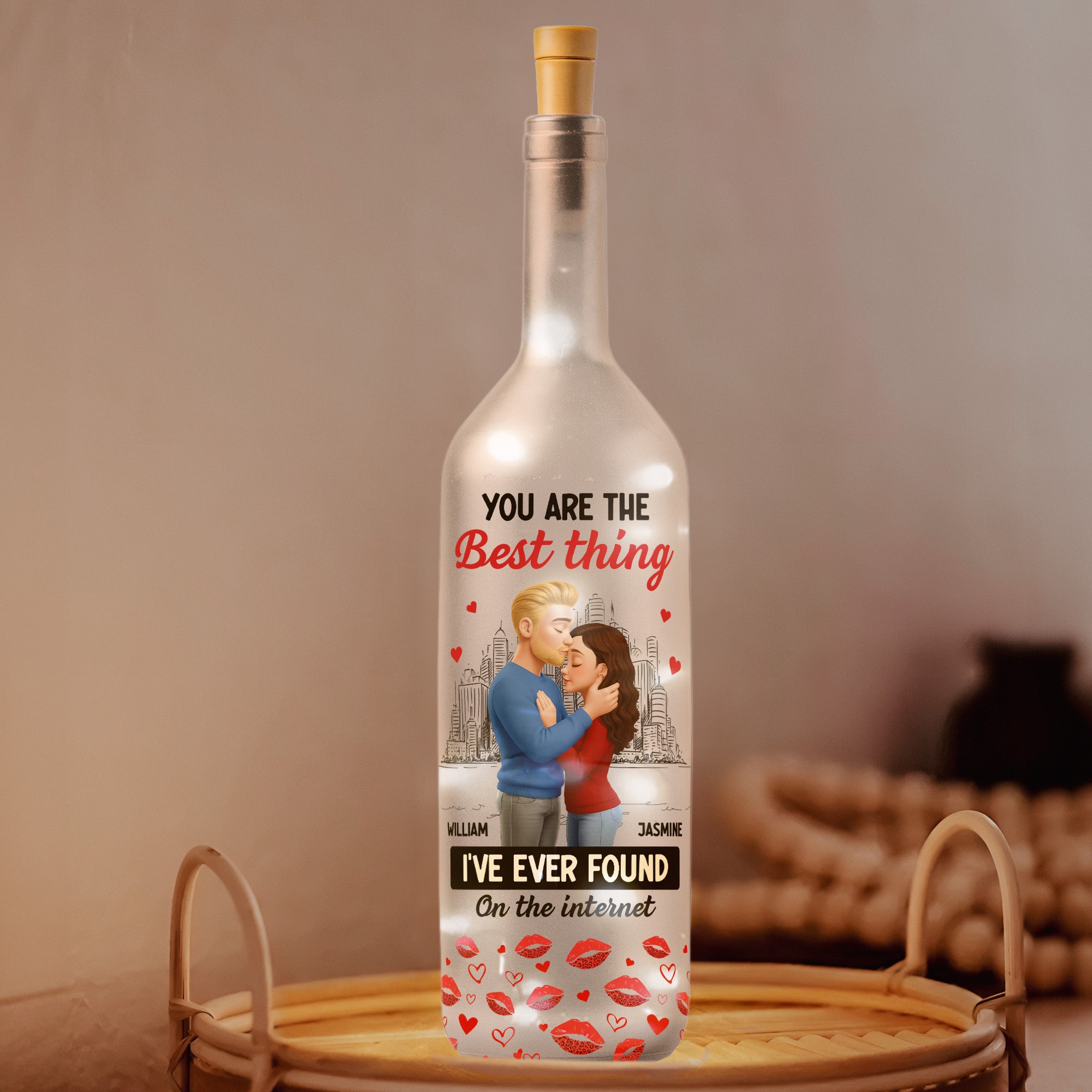 You Are The Best Thing I've Ever Found On The Internet - Personalized Bottle Lamp