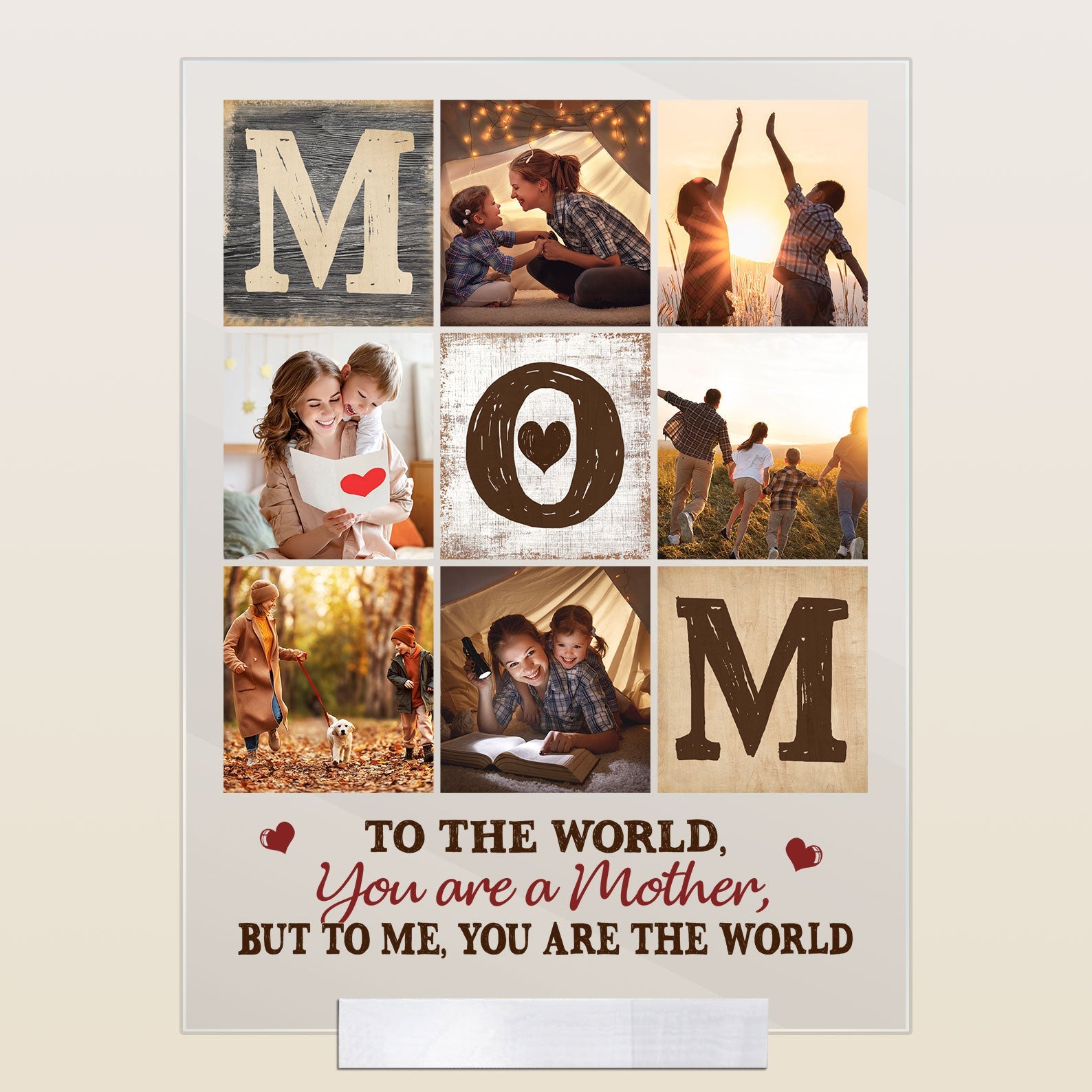 You Are The World To Me, Mom - Personalized Acrylic Photo Plaque