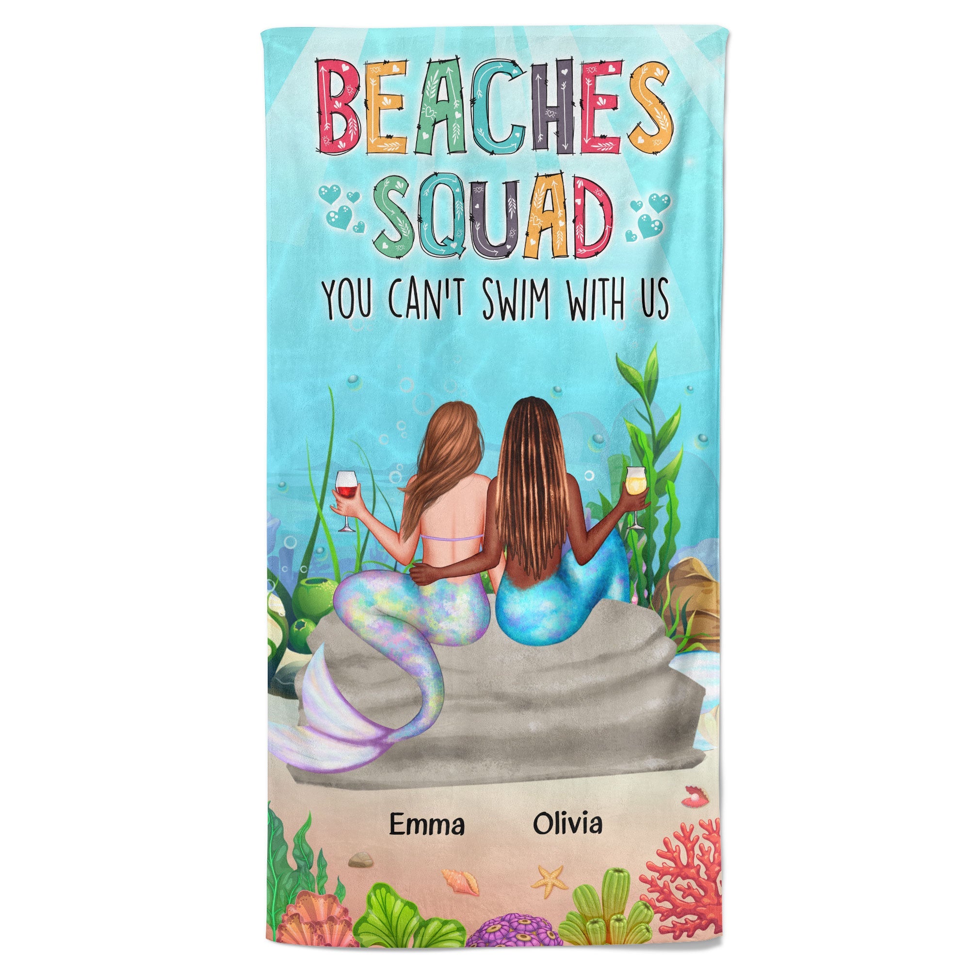 You Can't Swim With Us - Personalized Beach Towel