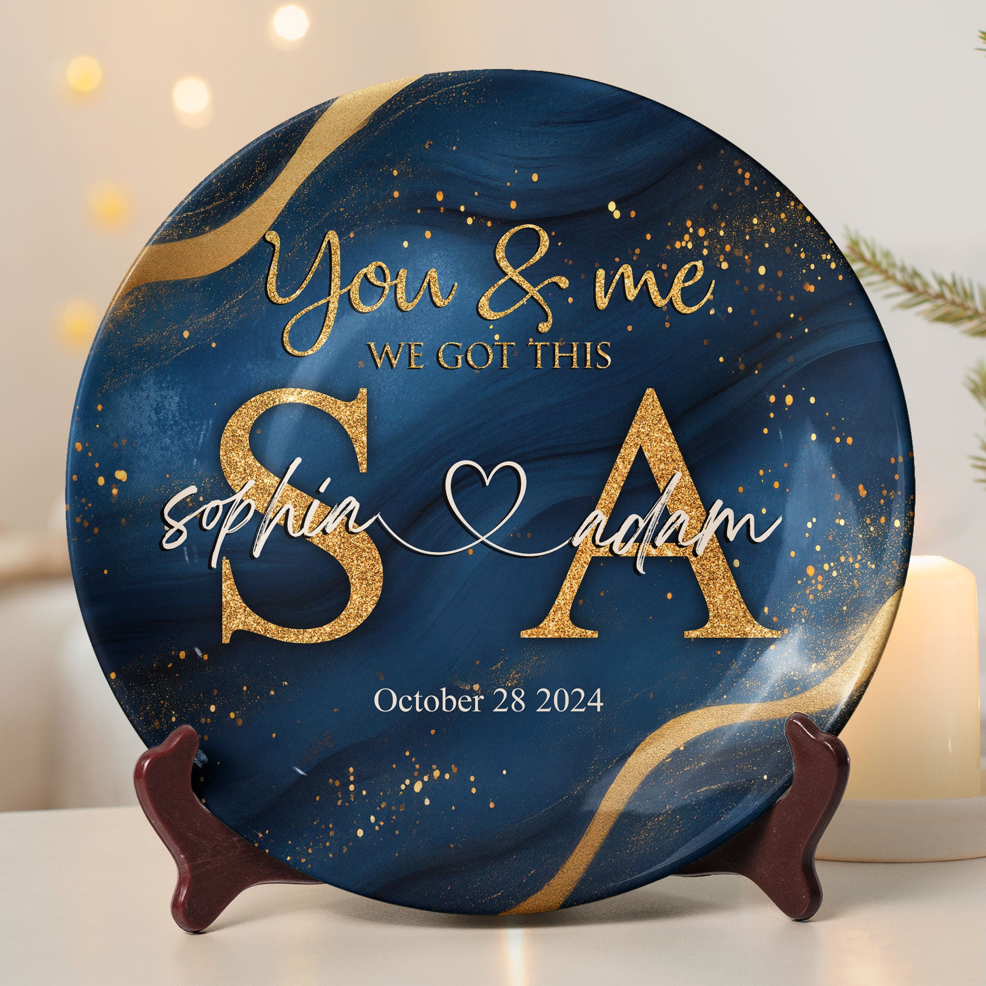 You & Me We Got This Minimalism - Personalized Ceramic Plate