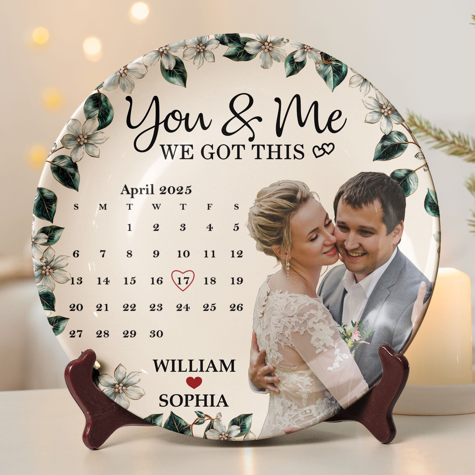 You & Me We Got This - Personalized Ceramic Photo Plate