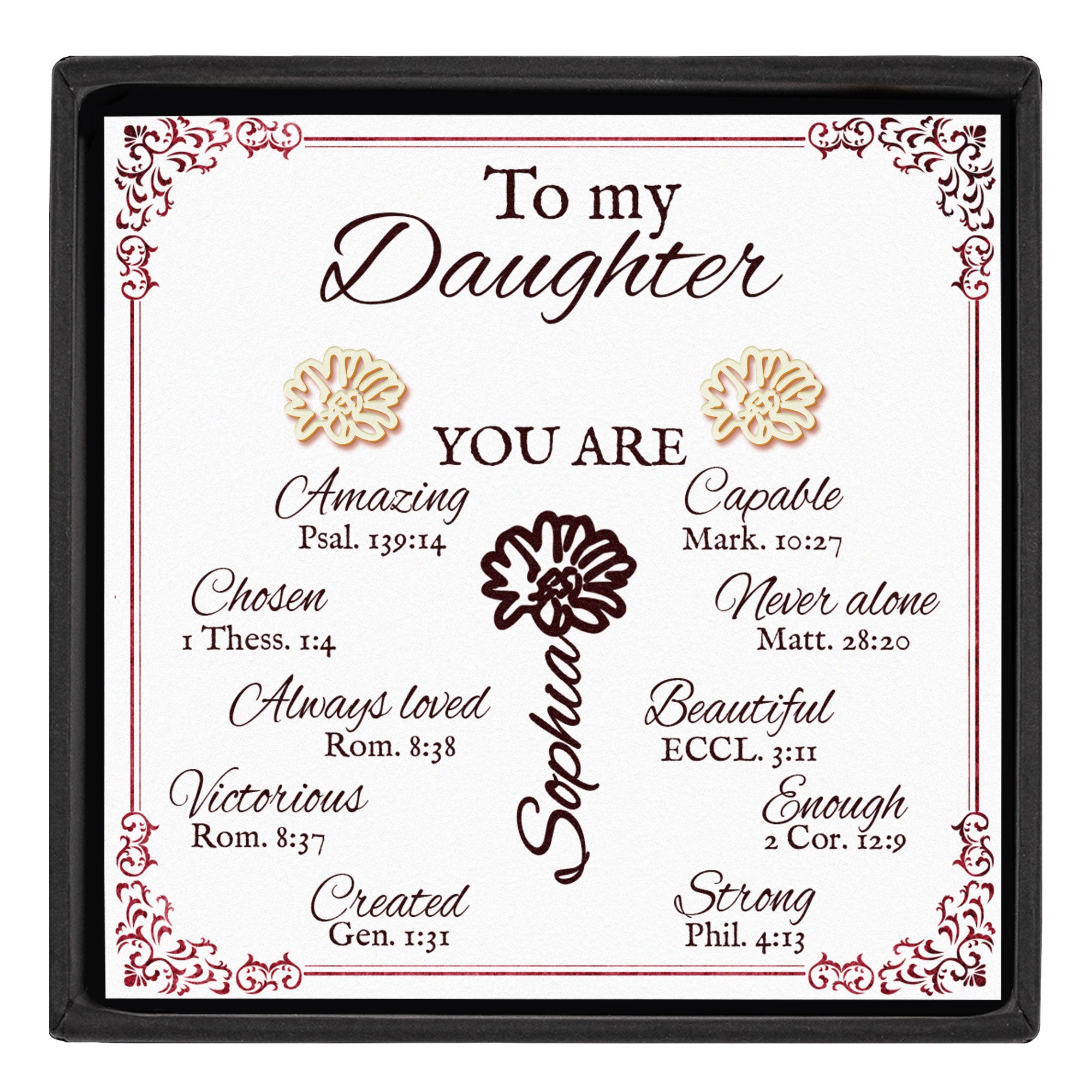 You Are Gift To My Daughter Gift - Personalized Stud Earrings