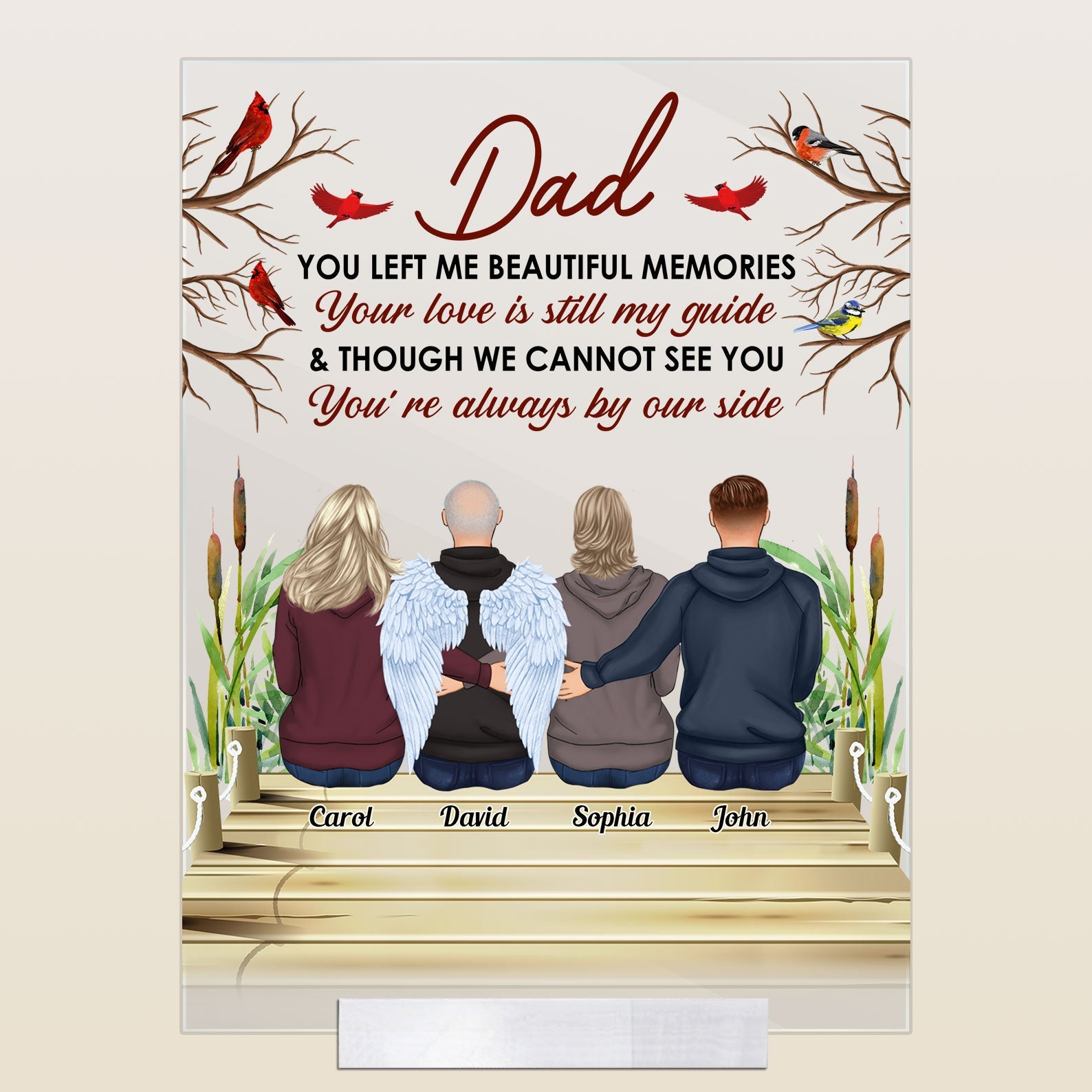 Your Love Is Still Our Guide - Personalized Acrylic Plaque - Memorial, Father's Day Gift For Family Members