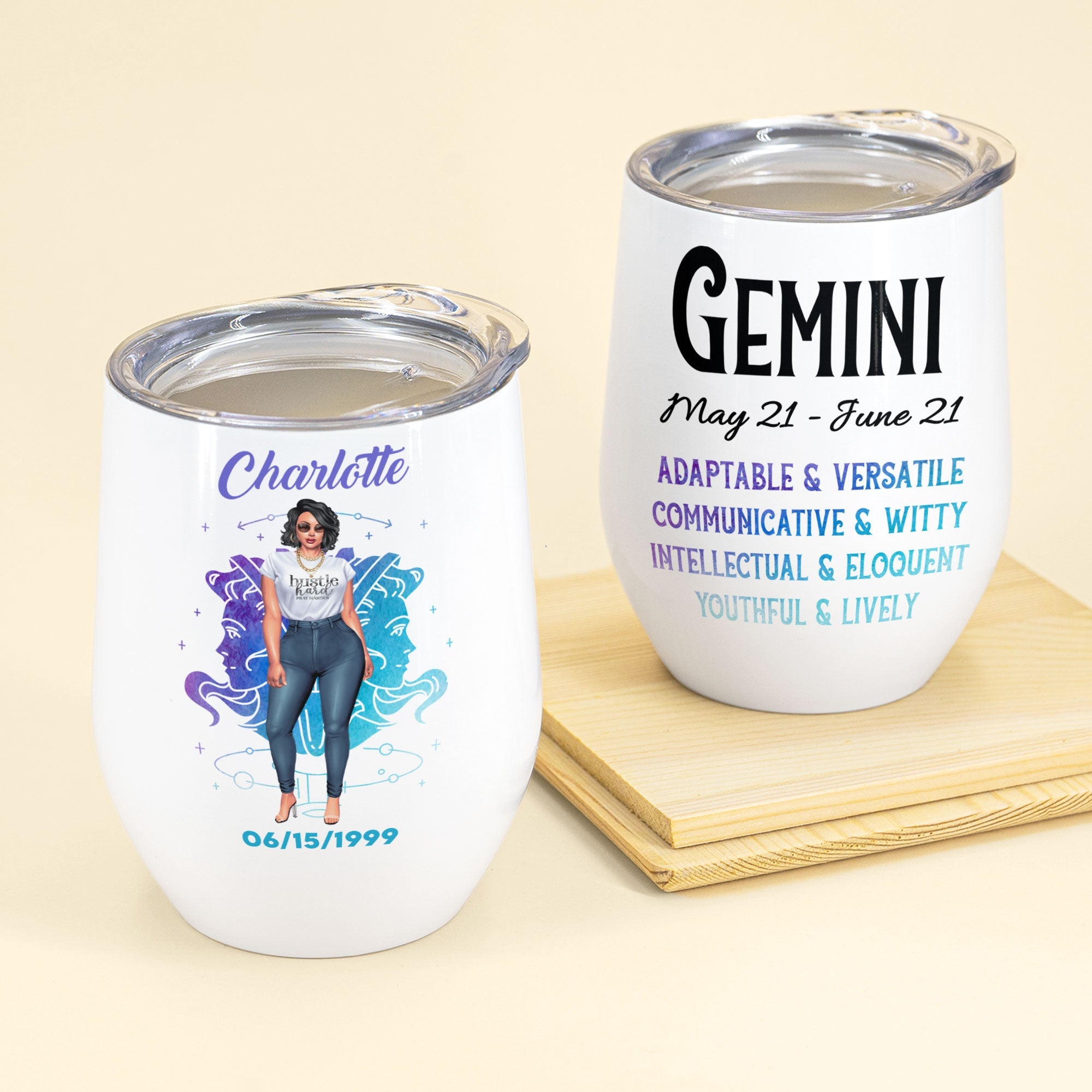 Zodiac Constellation - Personalized Wine Tumble