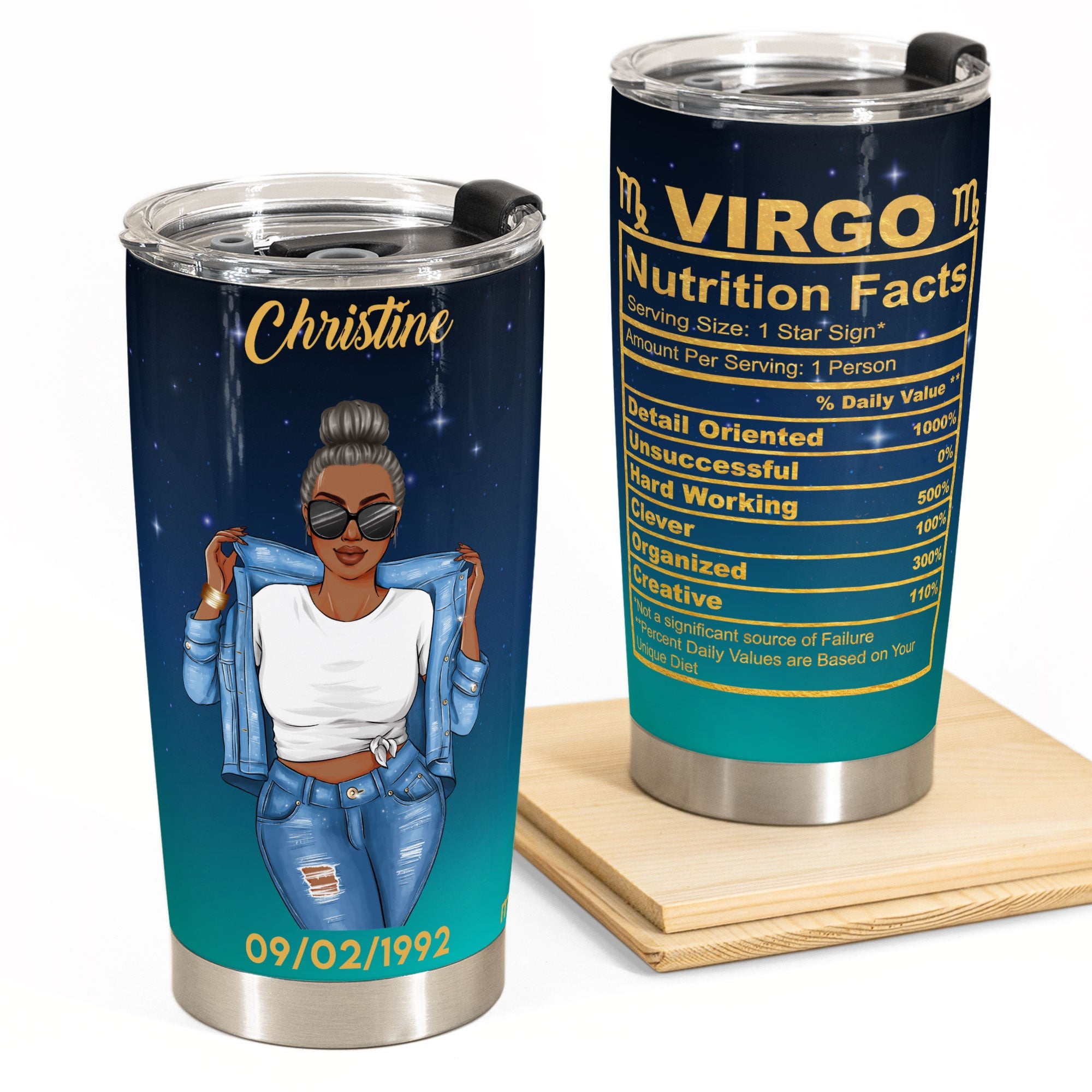 Virgo Nutrition Facts - Personalized Tumbler Cup - Birthday Gift For Astrology Lovers, Gift For Daughter, Sister, Besties
