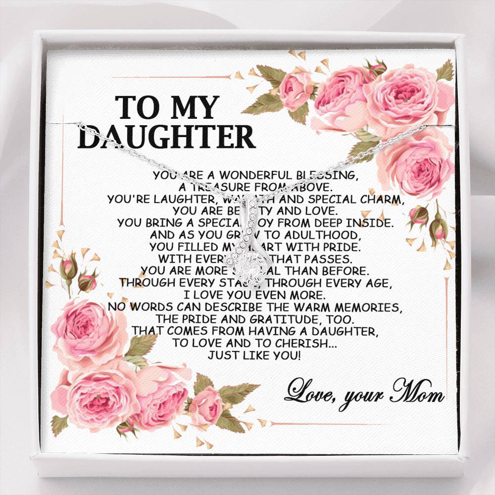 To My Daughter Alluring Beauty Necklace - Gift For Daughter-A Loves Gift
