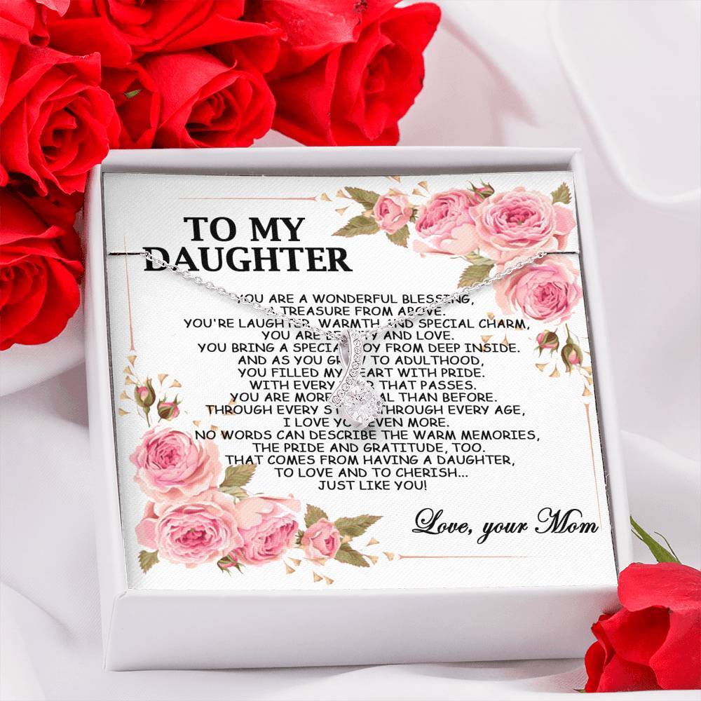 To My Daughter Alluring Beauty Necklace - Gift For Daughter-A Loves Gift