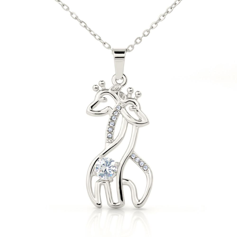 Christmas Gift For My Daughter Graceful Love Giraffe Necklace-A Loves Gift