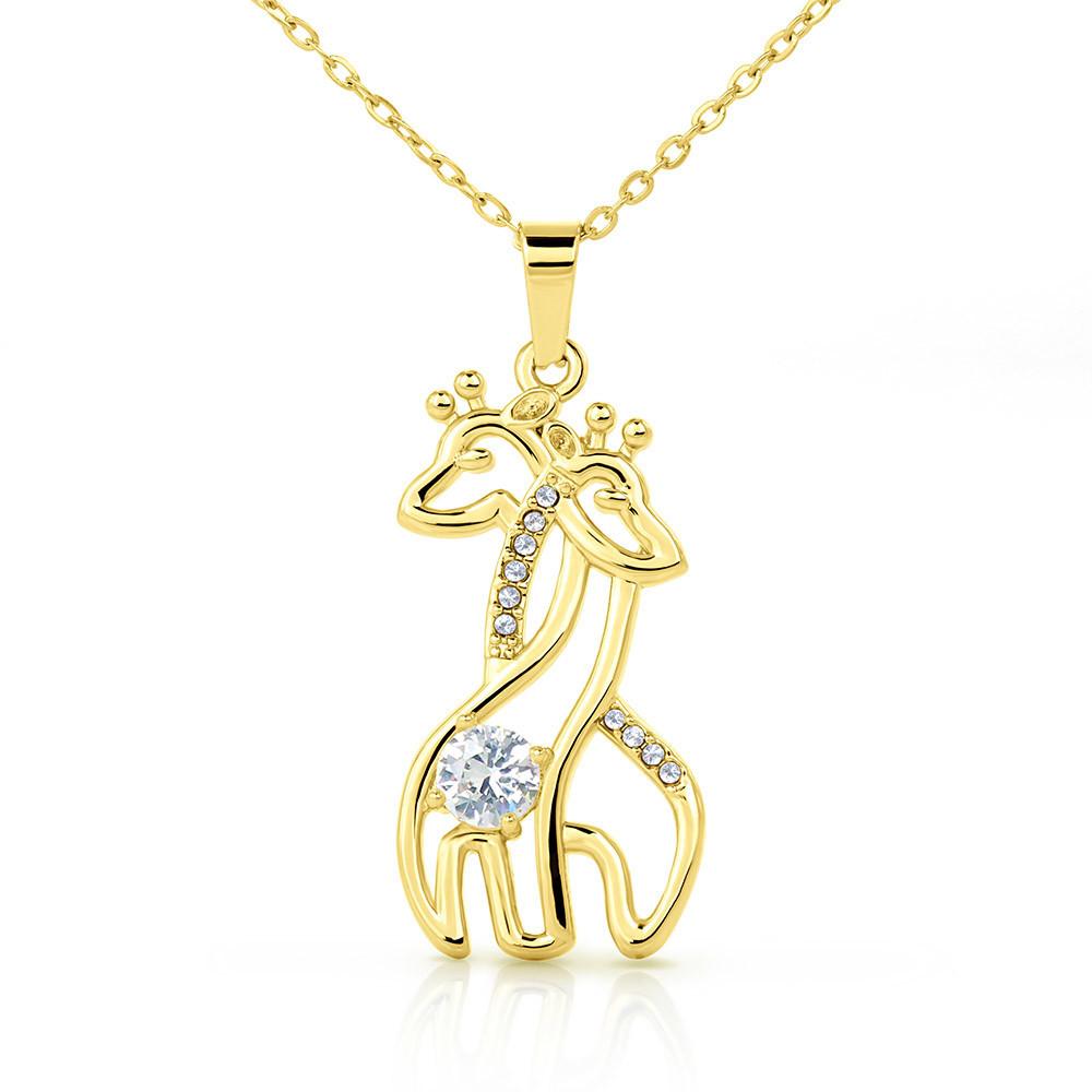 Christmas Gift For My Daughter Graceful Love Giraffe Necklace-A Loves Gift
