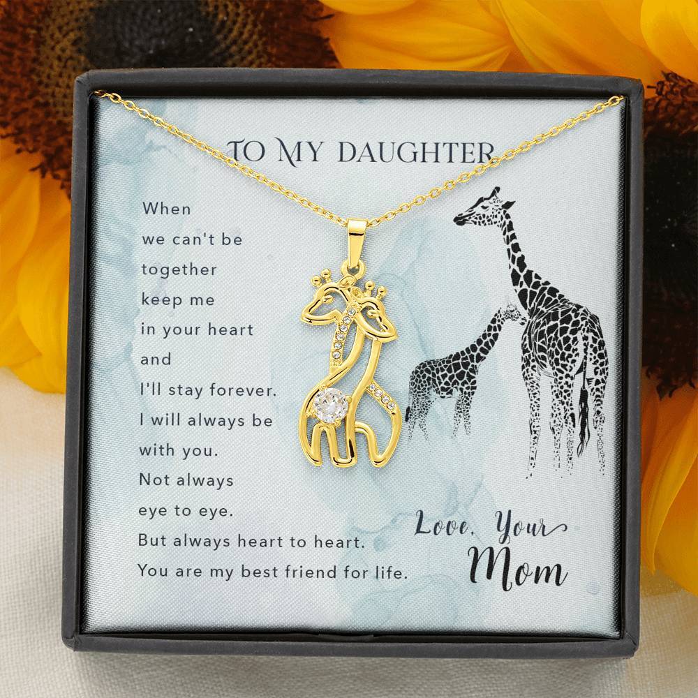 Christmas Gift For My Daughter Graceful Love Giraffe Necklace-A Loves Gift