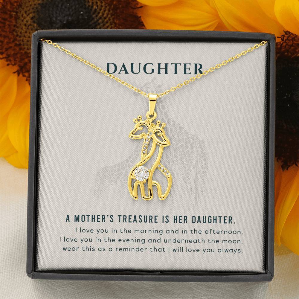 Christmas Gift For My Daughter Graceful Love Giraffe Necklace-A Loves Gift
