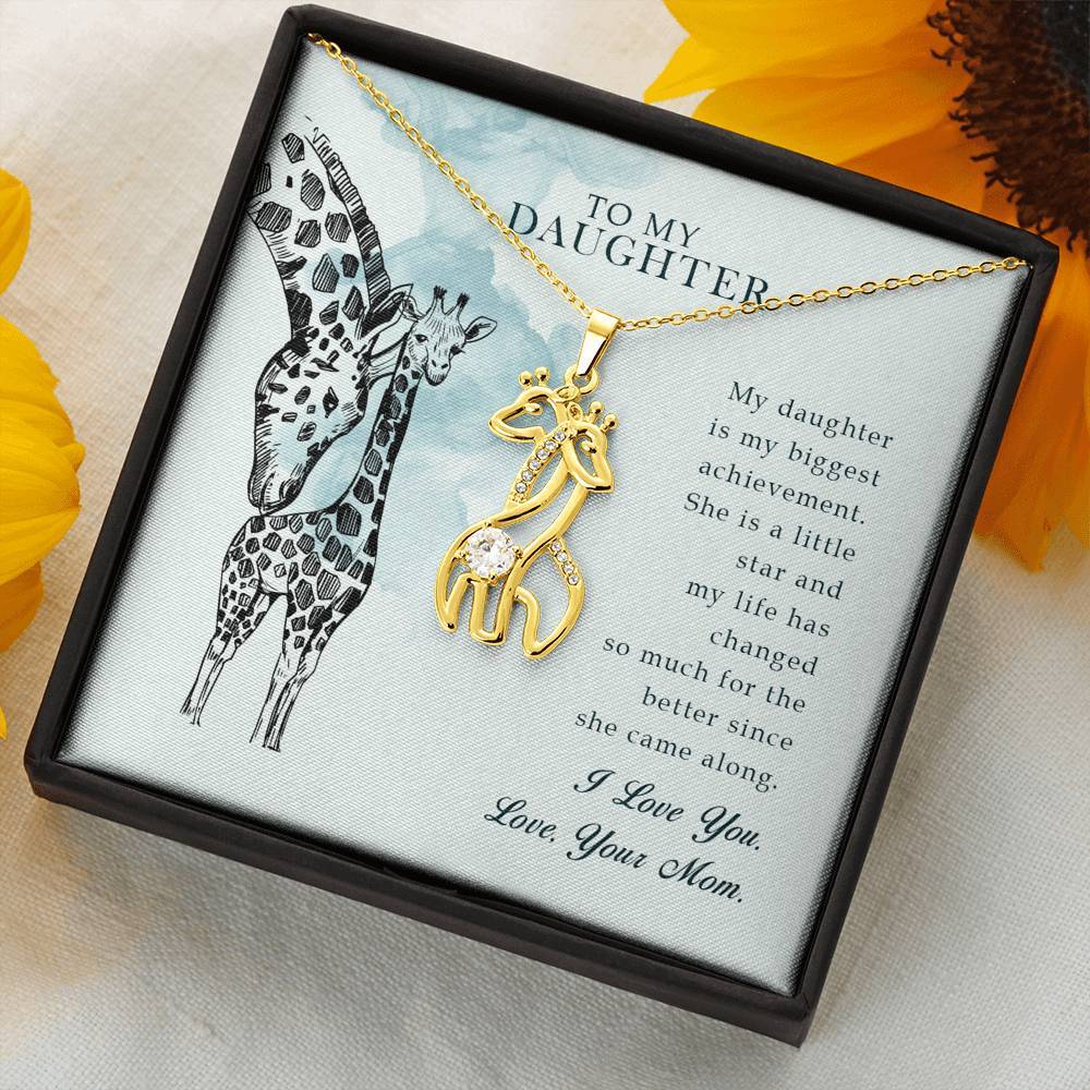Christmas Gift For My Daughter Graceful Love Giraffe Necklace-A Loves Gift