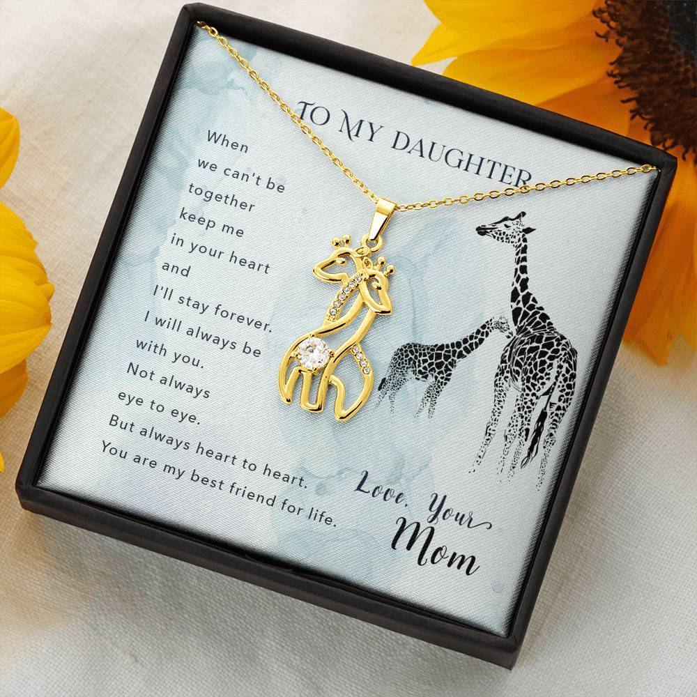 Christmas Gift For My Daughter Graceful Love Giraffe Necklace-A Loves Gift