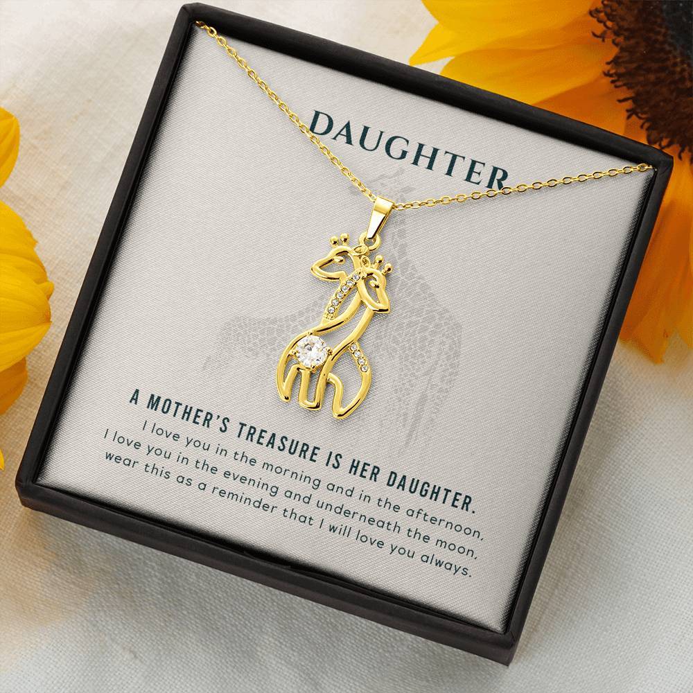 Christmas Gift For My Daughter Graceful Love Giraffe Necklace-A Loves Gift