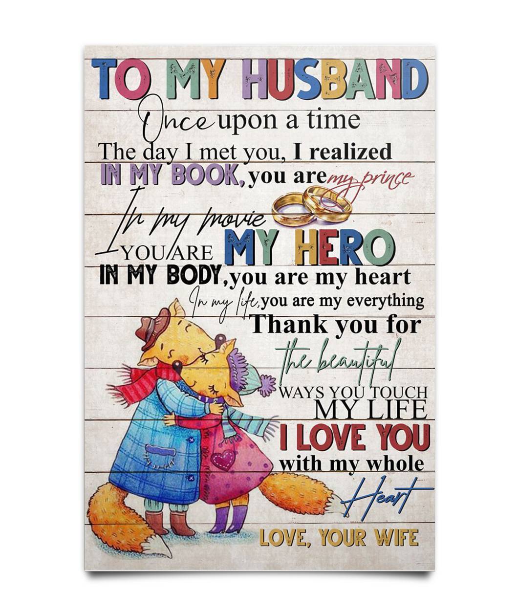 To My Husband Poster Poster-A Loves Gift