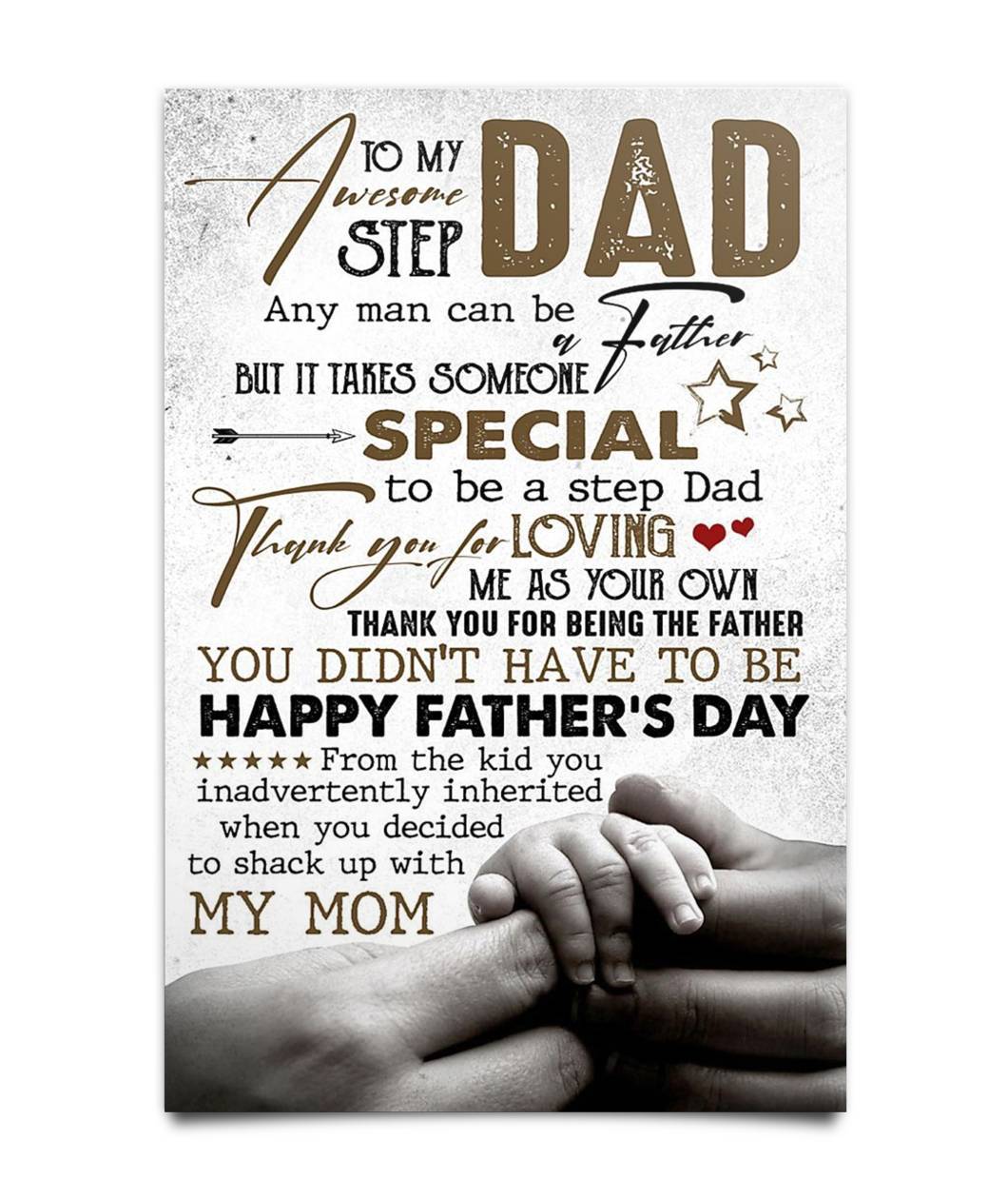 Perfect Gift For Step Dad  Poster-A Loves Gift