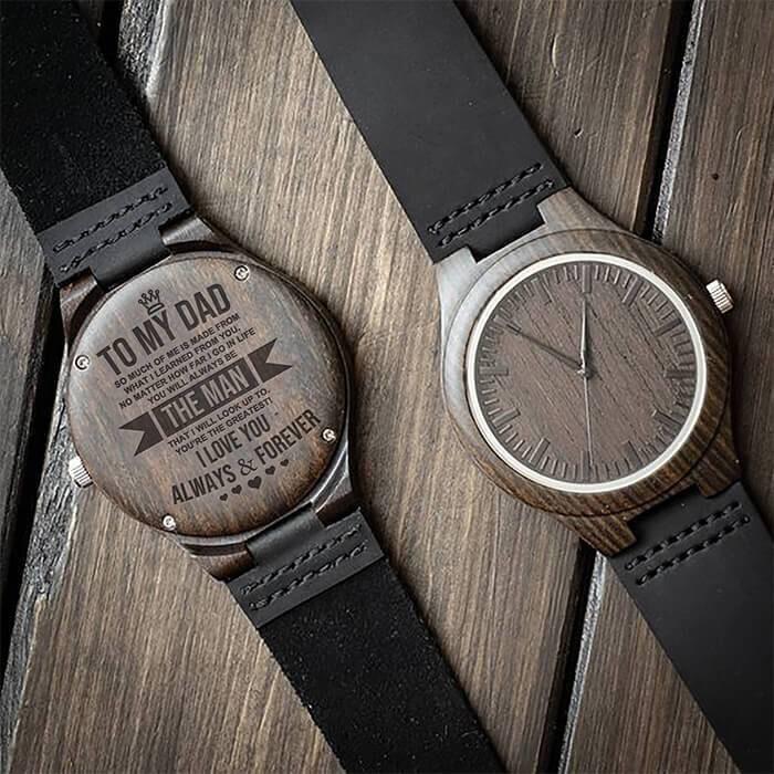 Engraved Wooden Watch For Dad - Great Gifts For Father-A Loves Gift