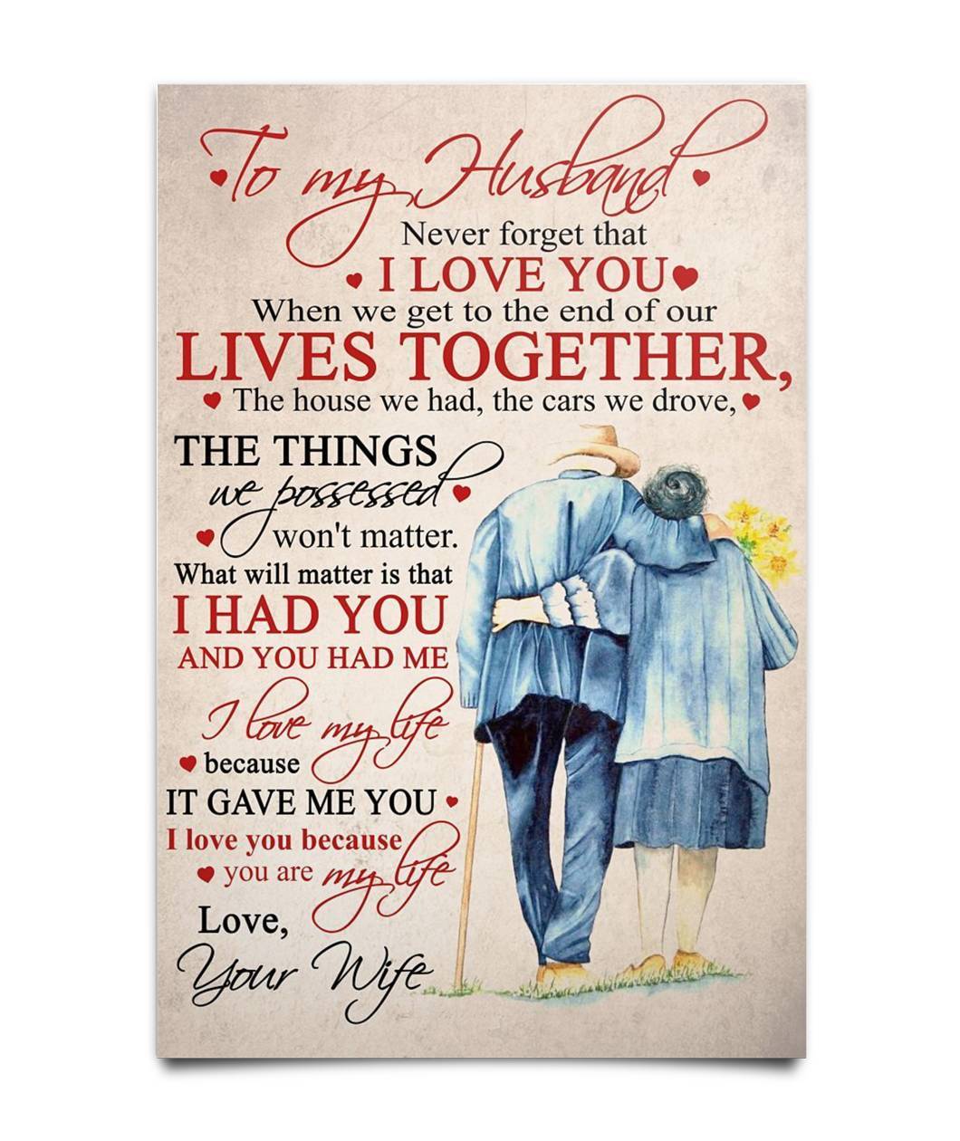 To My Husband Poster Poster-A Loves Gift