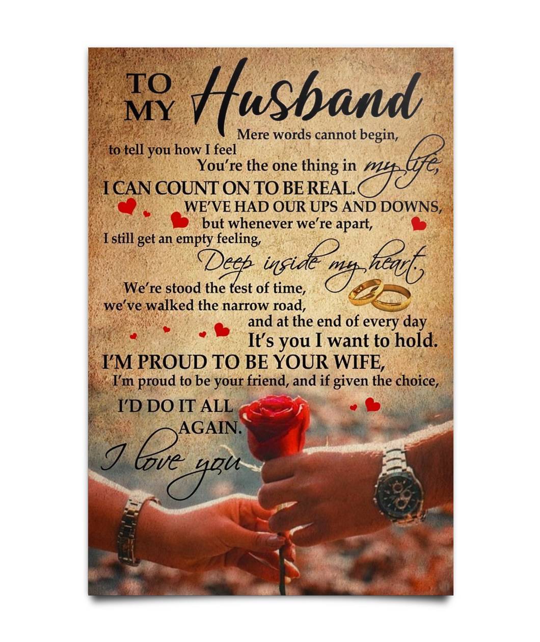Gift For Husband - To My Husband Poster-A Loves Gift