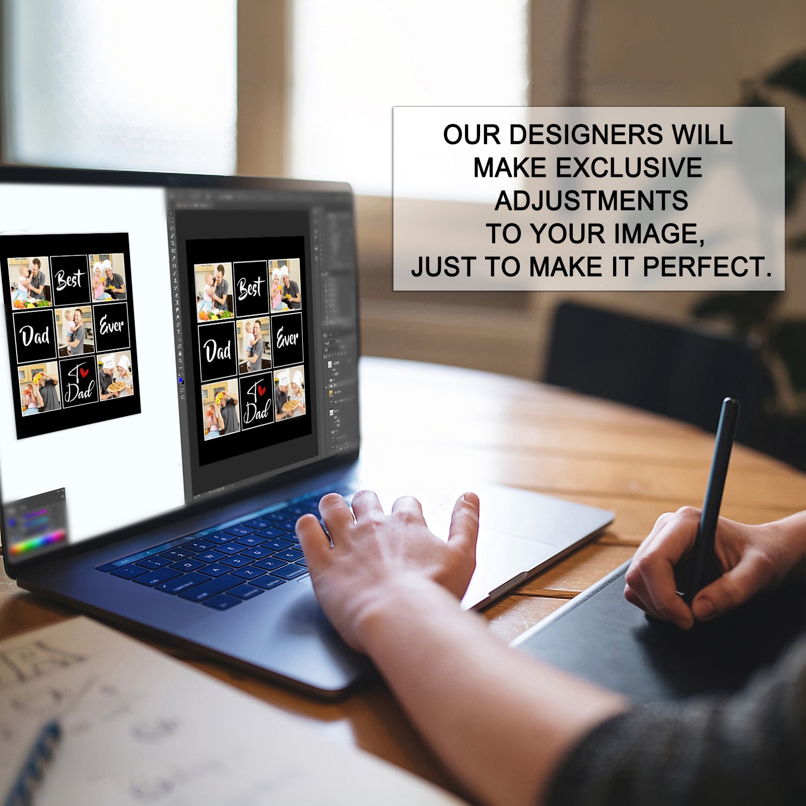 Custom Blanket with Photo to Dad-A Loves Gift