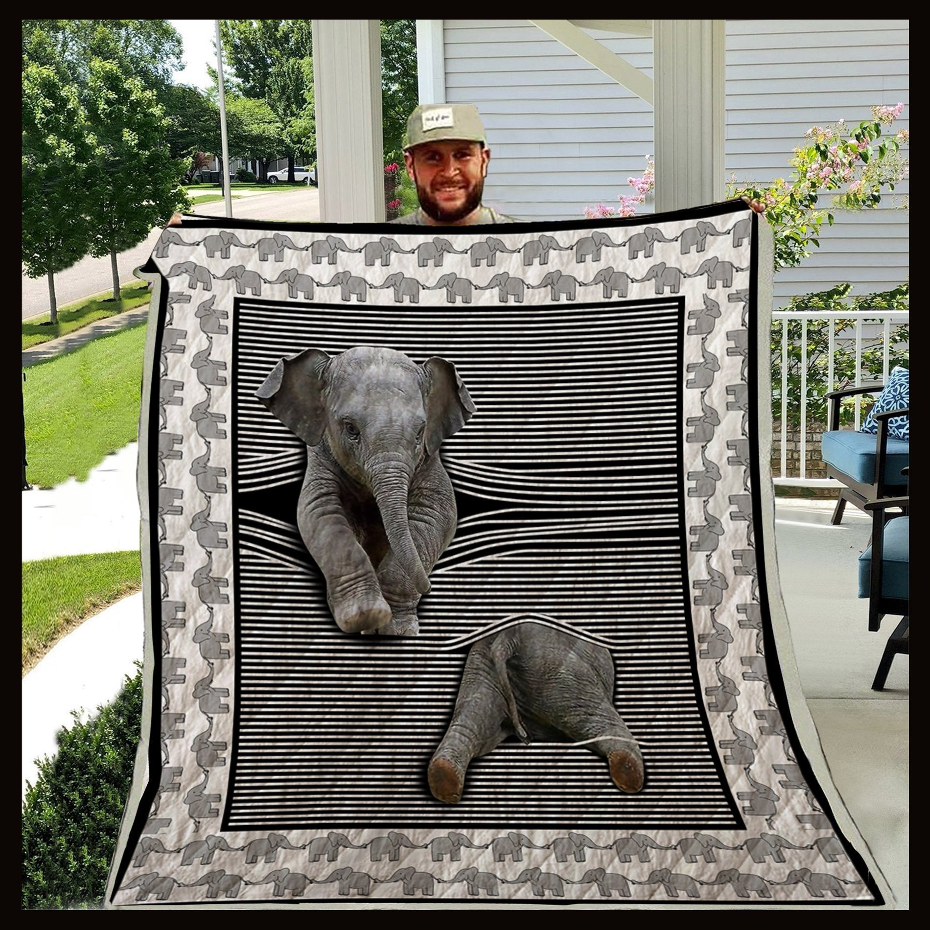 G-Elephant blanket-A Loves Gift