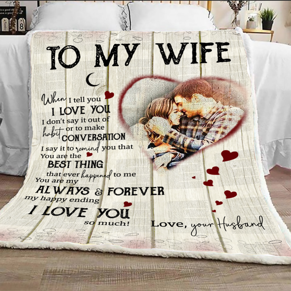 Personalized Anniversary Gift For Wife I Love You Blanket-A Loves Gift