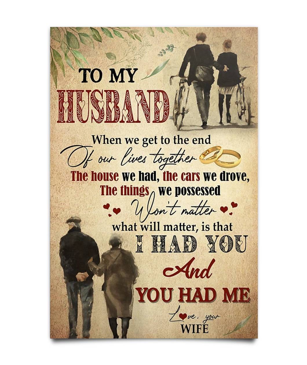 To My Husband  Poster-A Loves Gift