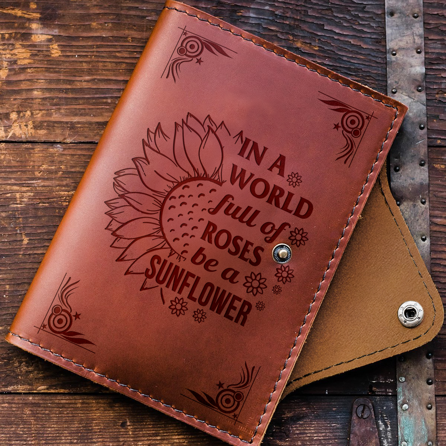 BE A SUNFLOWER - JOURNAL COVER-A Loves Gift