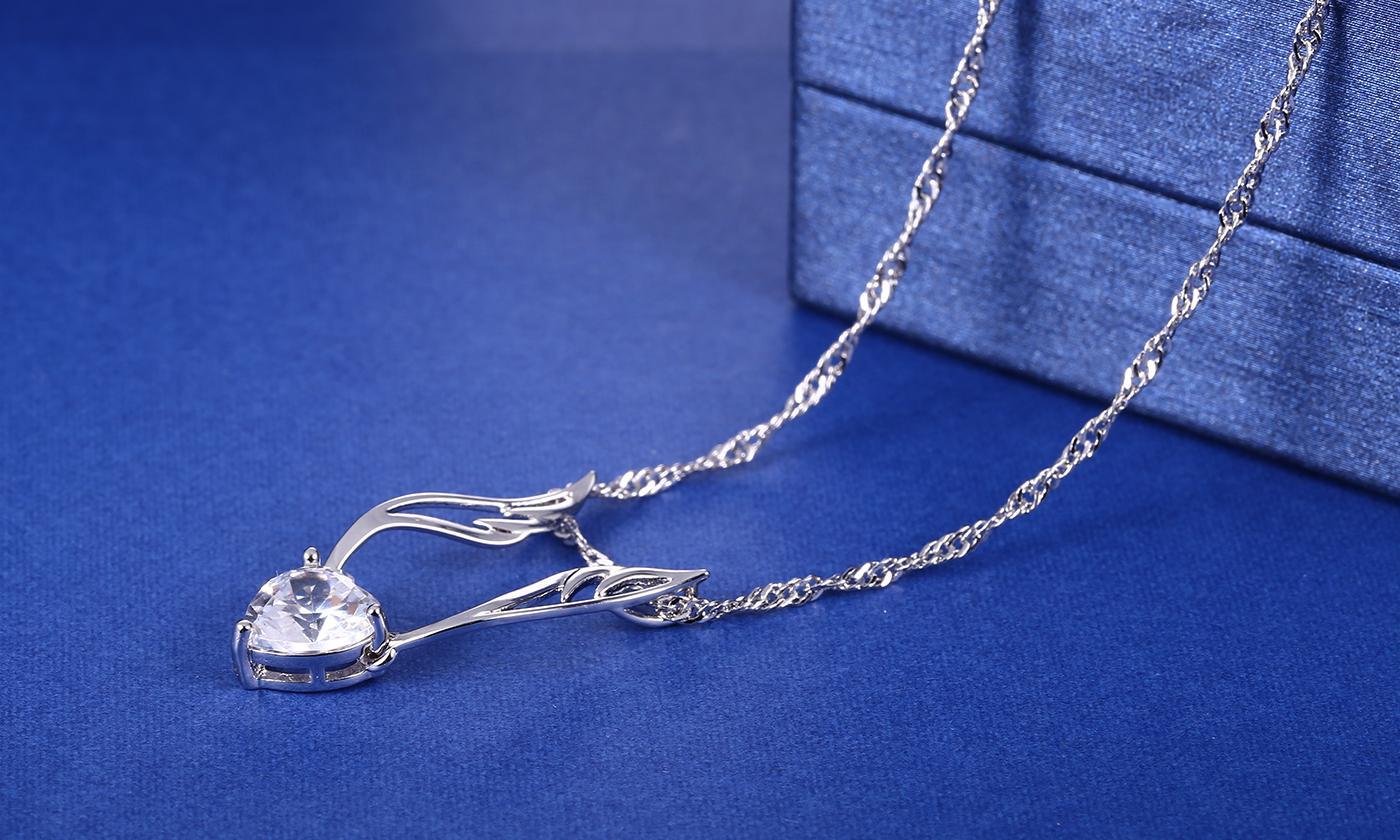 Guardian Angel Wing Necklace Made with Swarovski Crystal, , Riakoob Jewelry, Riakoob Jewelry  jewelryjewelry deals, swarovski crystal jewelry, groupon jewelry,, jewelry for mom,