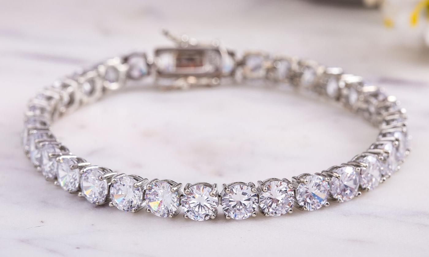 42.00 CTTW Tennis Bracelet with Swarovski Crystals, Bracelets, Riakoob Jewelry, Riakoob Jewelry  jewelryjewelry deals, swarovski crystal jewelry, groupon jewelry,, jewelry for mom,