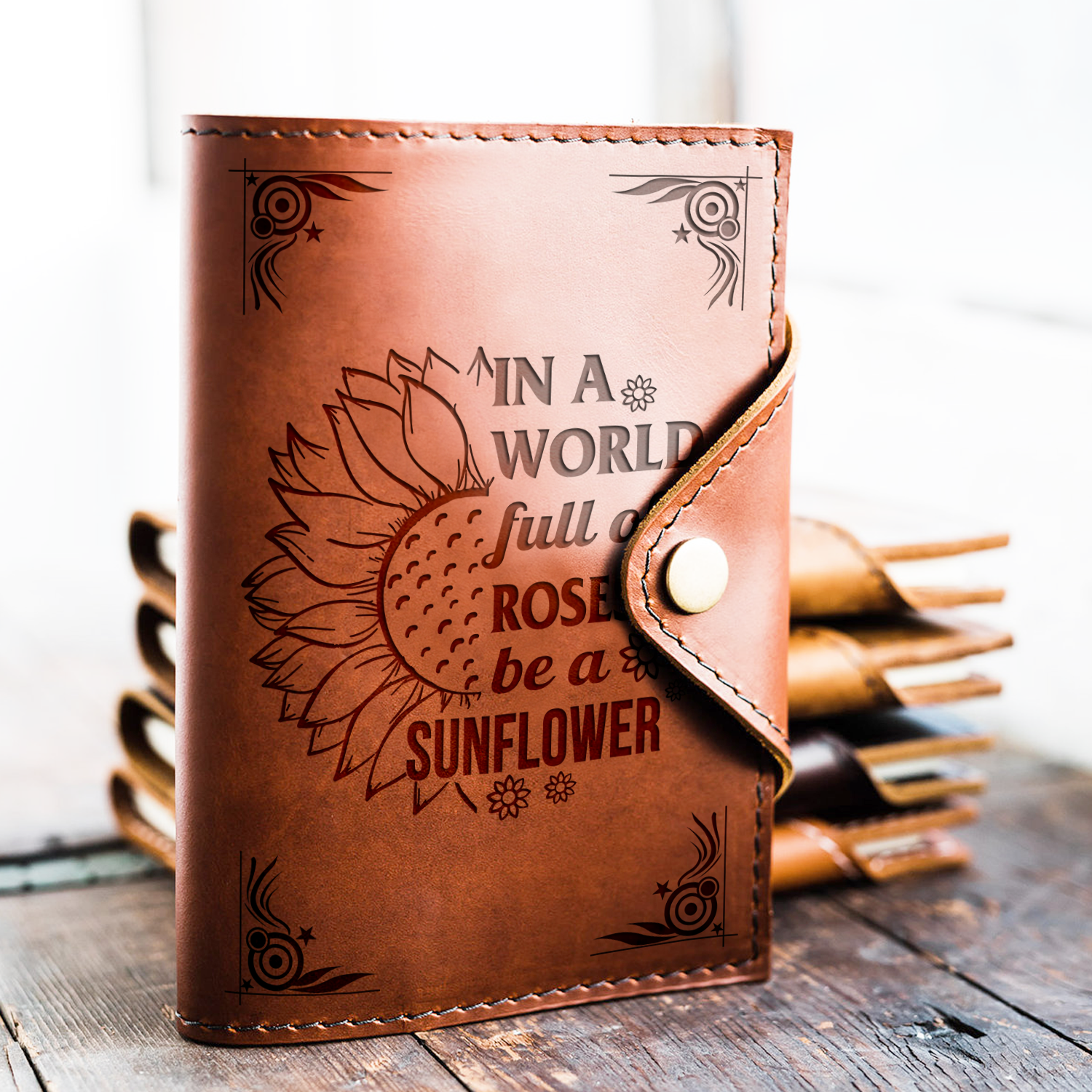 BE A SUNFLOWER - JOURNAL COVER-A Loves Gift