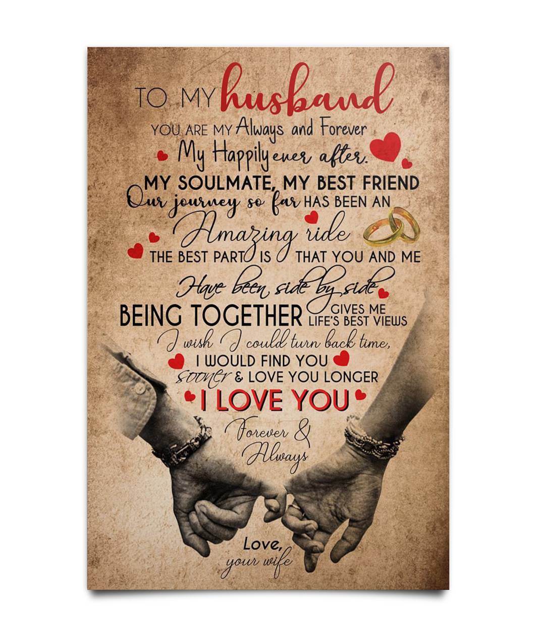 To My Husband  Poster-A Loves Gift