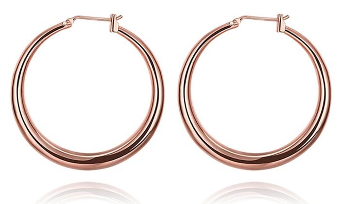 Italian-Made Gold Plated French Lock Hoop Earrings (3-Pack) - Riakoob Jewelry www.goldennycjewelry.com fashion jewelry for women