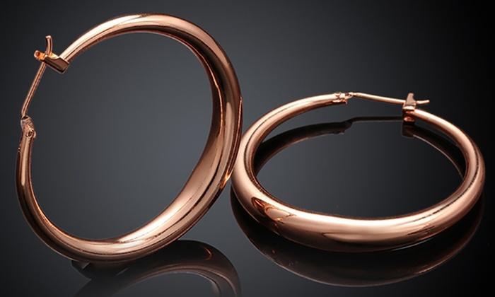 Italian-Made Gold Plated French Lock Hoop Earrings (3-Pack) - Riakoob Jewelry www.goldennycjewelry.com fashion jewelry for women