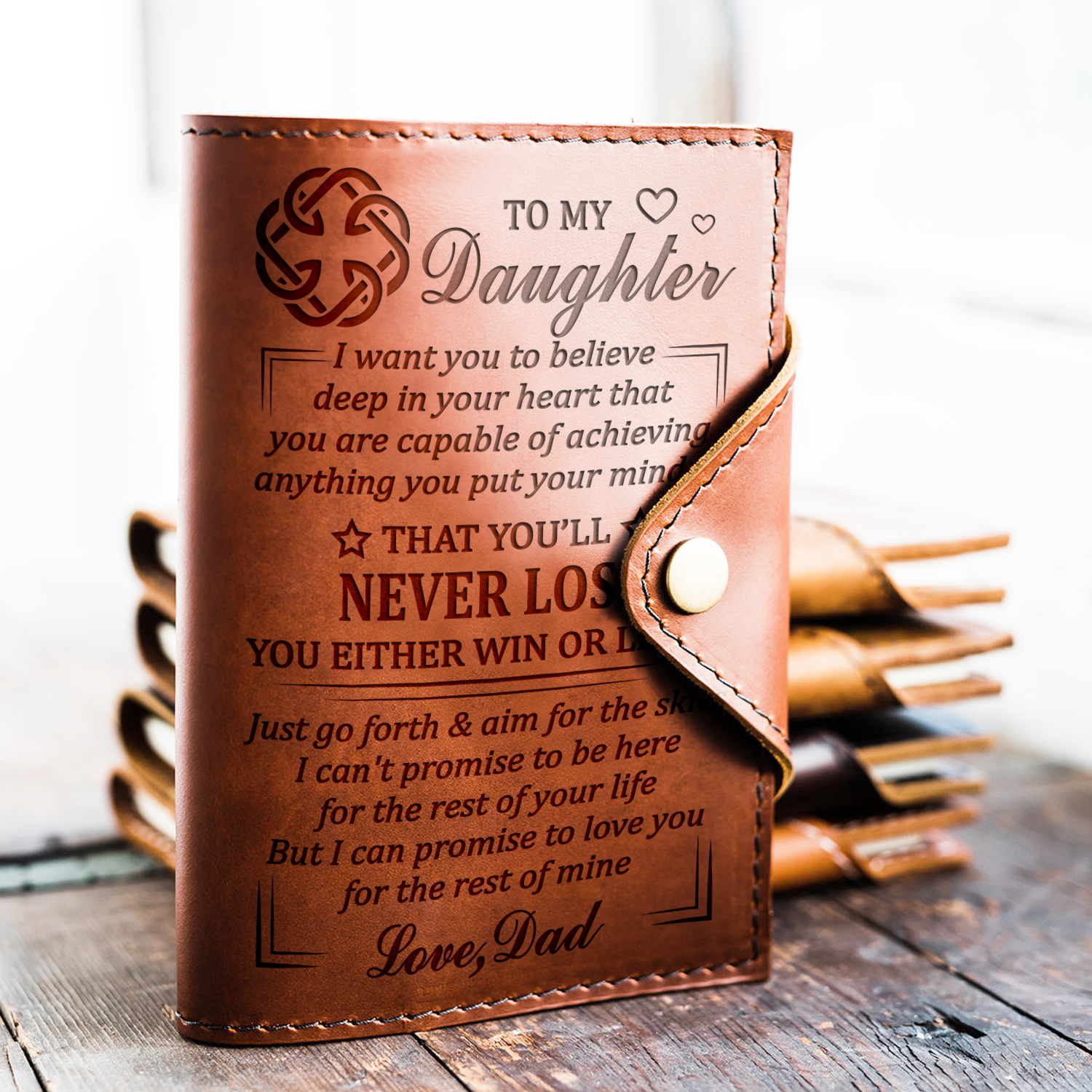 DAUGHTER DAD - BELIEVE - JOURNAL COVER-A Loves Gift