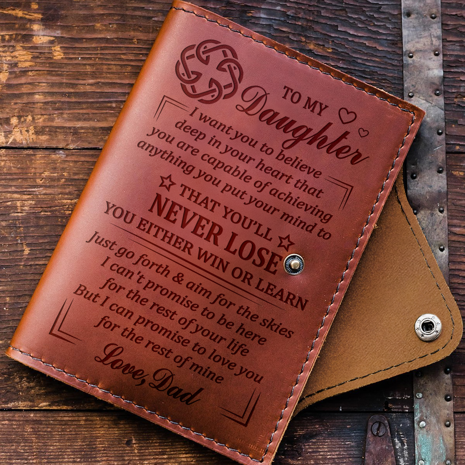 DAUGHTER DAD - BELIEVE - JOURNAL COVER-A Loves Gift