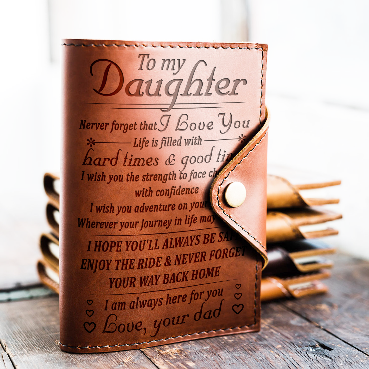 DAUGHTER DAD - ON YOUR JOURNEY - JOURNAL COVER-A Loves Gift