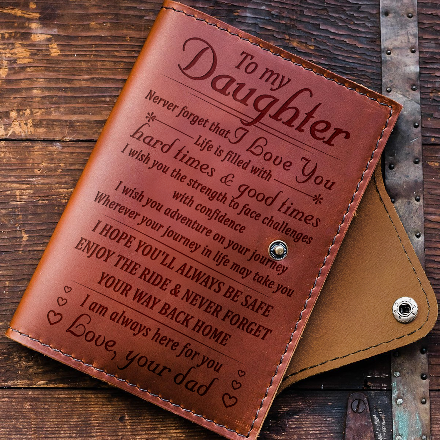 DAUGHTER DAD - ON YOUR JOURNEY - JOURNAL COVER-A Loves Gift